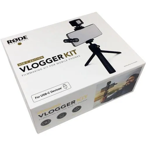 *** OPEN BOX EXCELLENT *** Rode Vlogger Kit USB-C Edition Filmmaking Kit for Mobile Devices with USB Type-C Ports