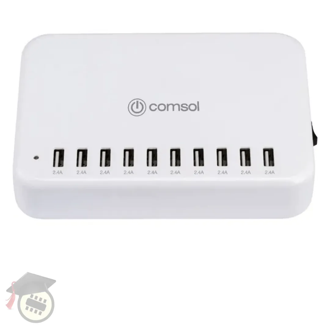 10 Port USB Desktop Charger 24A/120W White