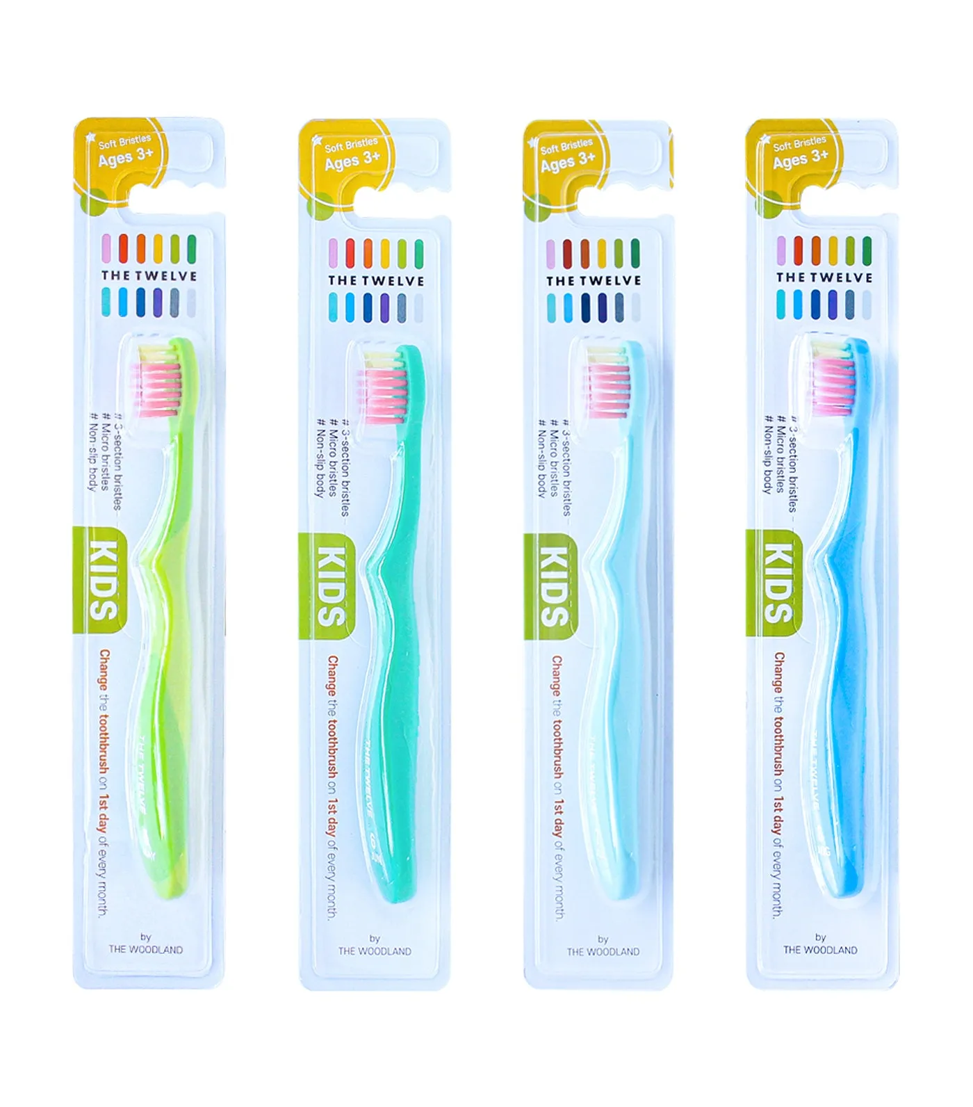 12-Piece Kids Toothbrush Set - Vivid