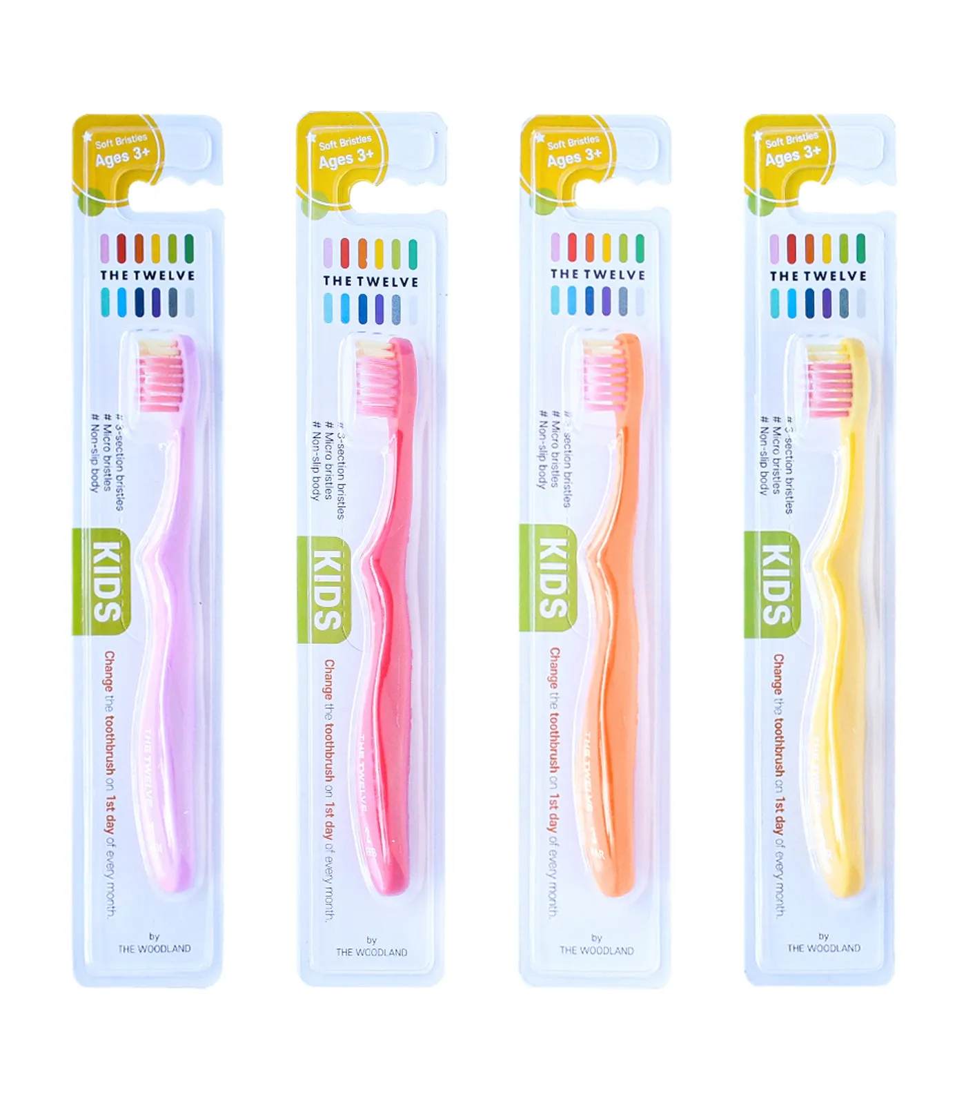 12-Piece Kids Toothbrush Set - Vivid