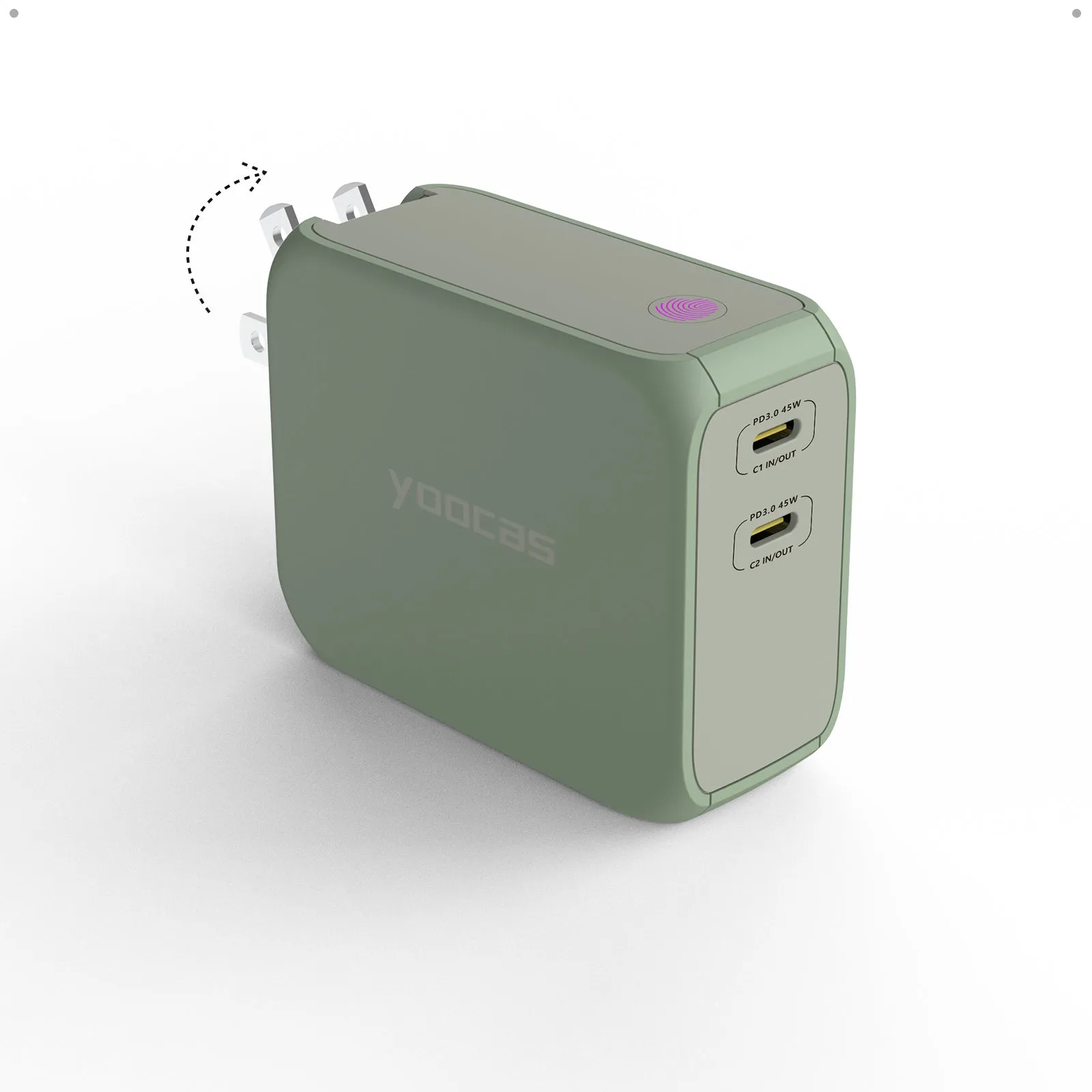 2-in-1 5000mAh Power Bank-45W Portable Charger yoocas