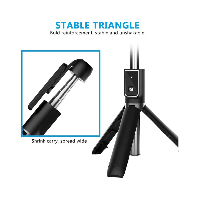 2-In-1 Bluetooth Selfie Stick With Double Fill Ring Light