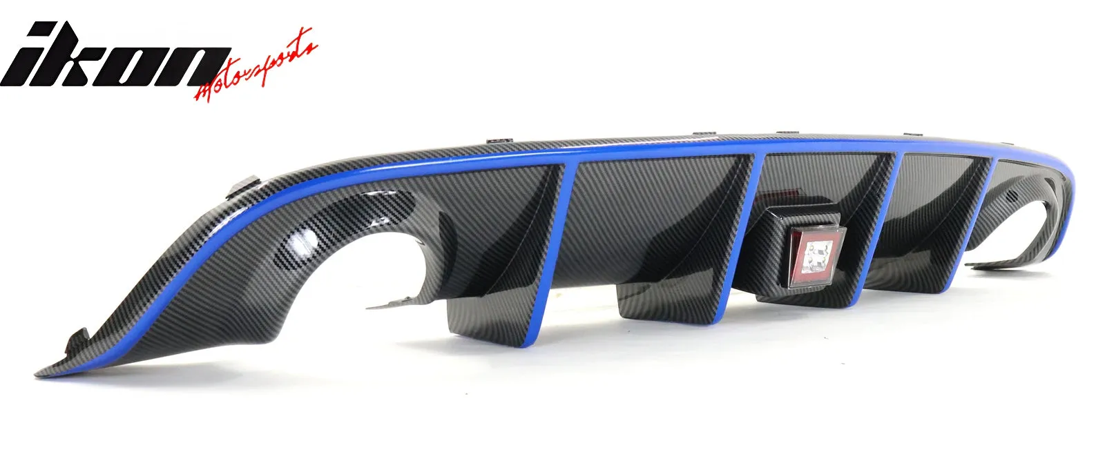 2015-2023 Dodge Charger Rear Diffuser & Red LED Blue Reflective Tape