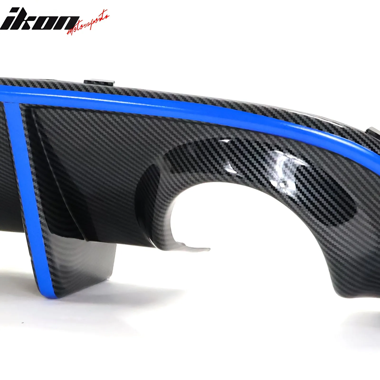 2015-2023 Dodge Charger Rear Diffuser & Red LED Blue Reflective Tape