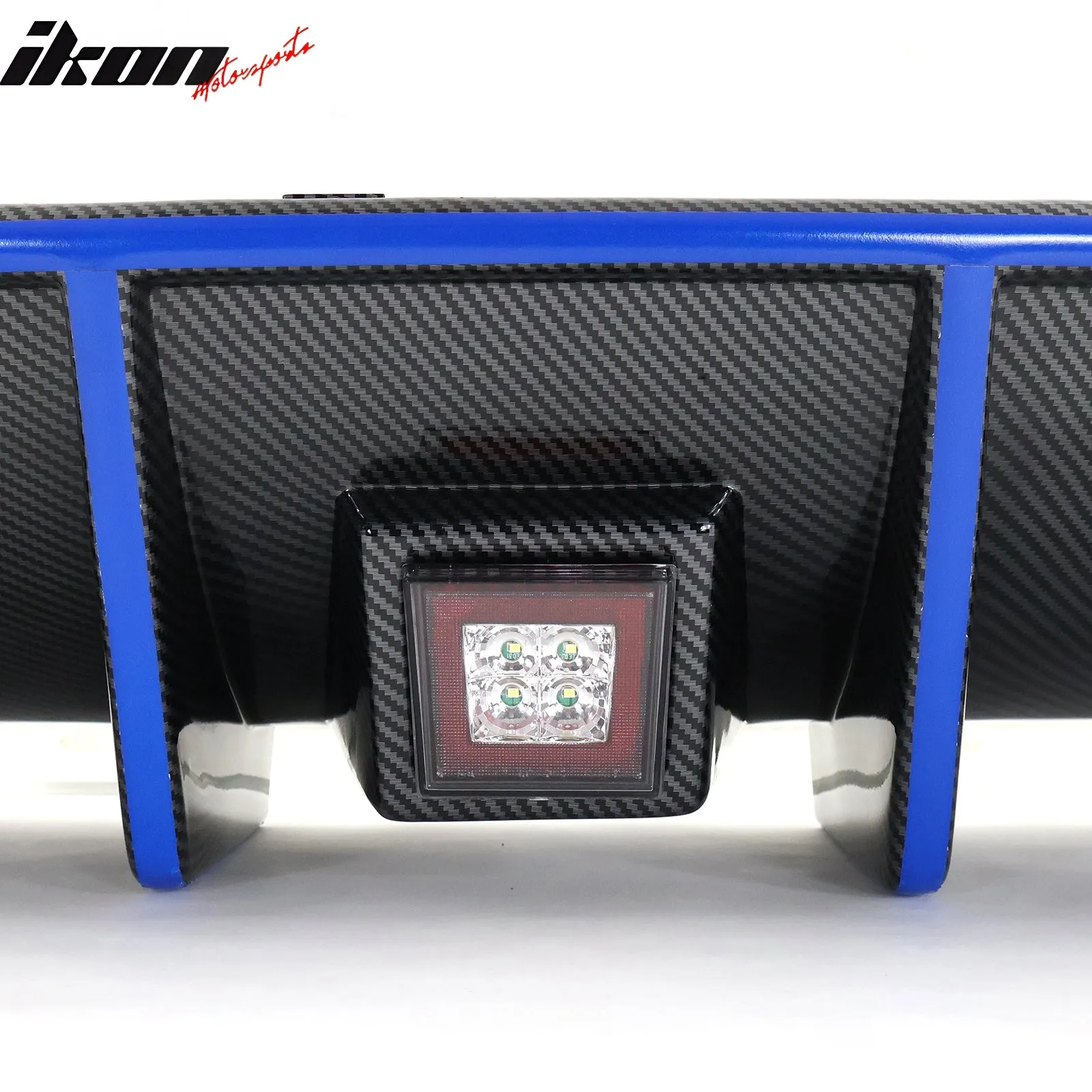 2015-2023 Dodge Charger Rear Diffuser & Red LED Blue Reflective Tape