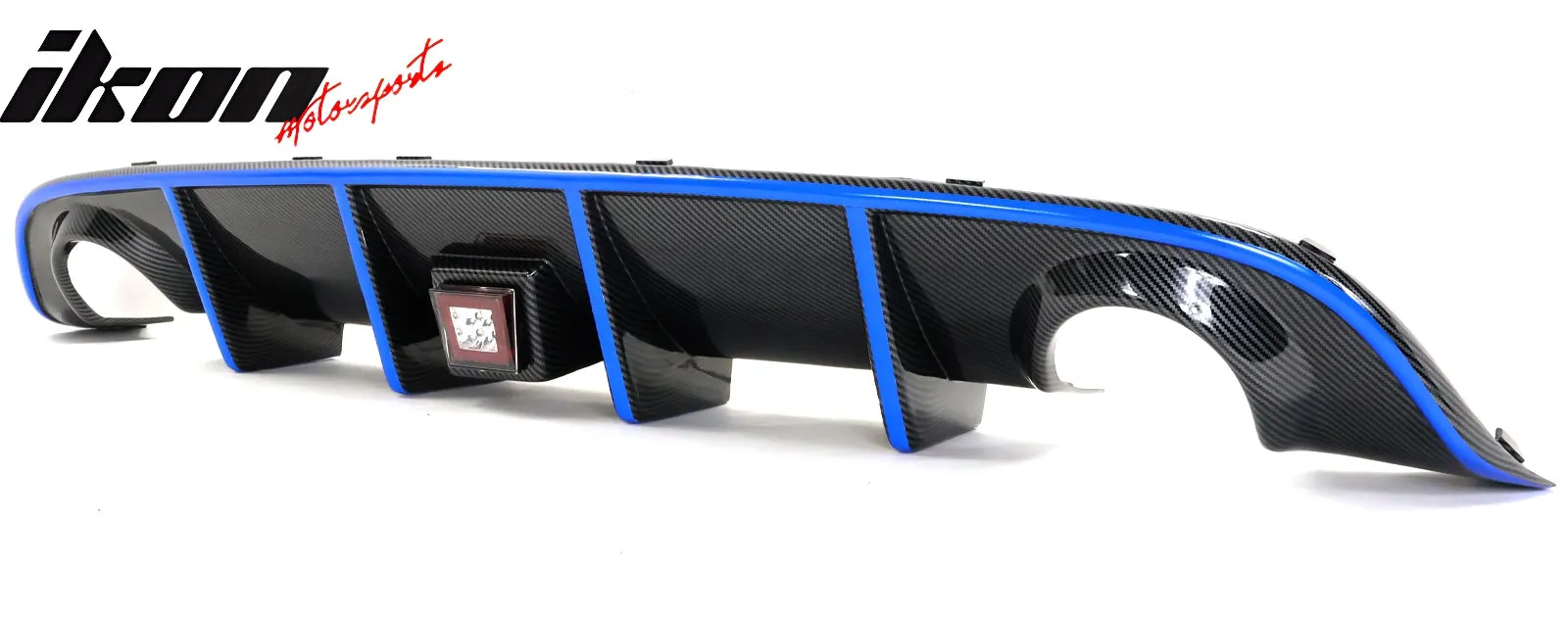 2015-2023 Dodge Charger Rear Diffuser & Red LED Blue Reflective Tape