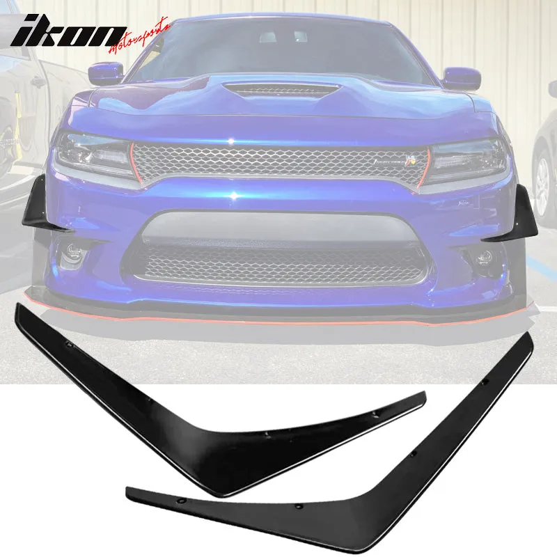 2015-2023 Dodge Charger SRT 2PC Painted Front Bumper Canard PP