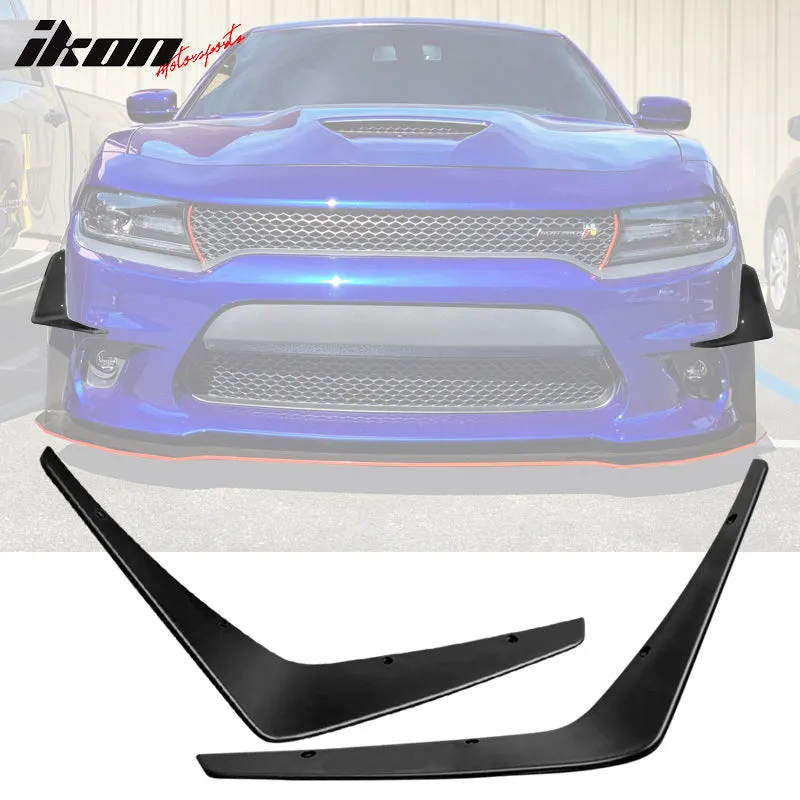 2015-2023 Dodge Charger SRT 2PC Painted Front Bumper Canard PP