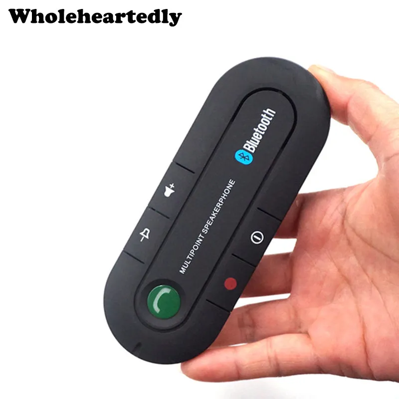 2019 Bluetooth Handsfree Car Kit Wireless Bluetooth Speaker Phone MP3 Music Player Sun Visor Clip Speakerphone with Car Charger