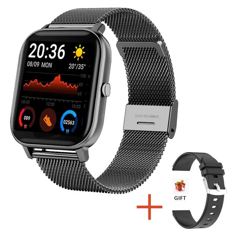 2022 New Smart Watch Women Men Full Touch Dial Call Fitness Tracker IP67 Waterproof Bluetooth Answer Call Smartwatch Woman Box