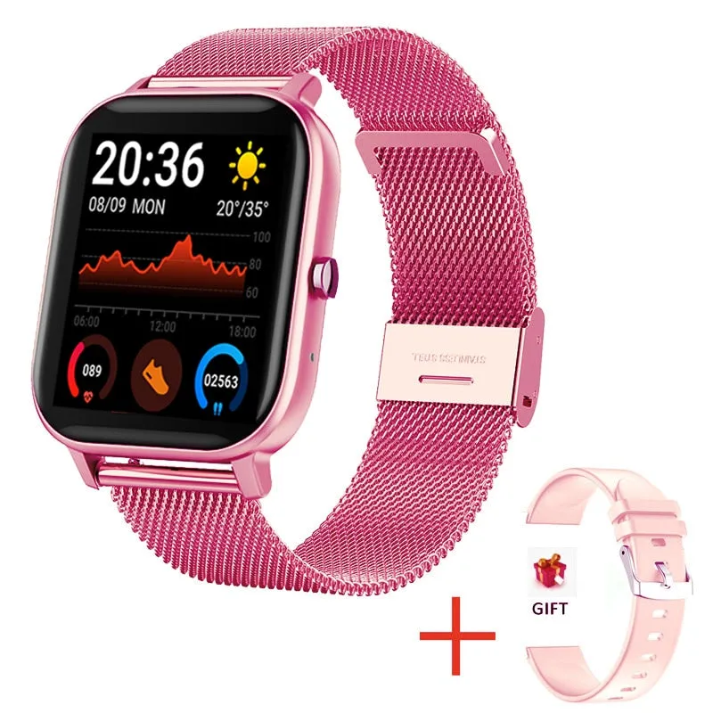 2022 New Smart Watch Women Men Full Touch Dial Call Fitness Tracker IP67 Waterproof Bluetooth Answer Call Smartwatch Woman Box