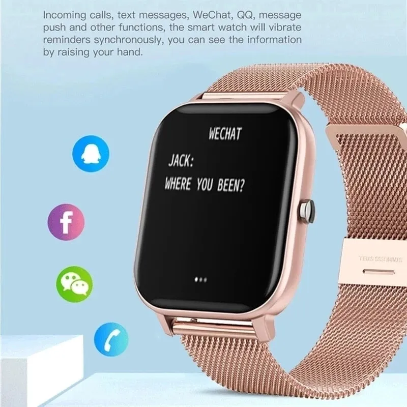 2022 New Smart Watch Women Men Full Touch Dial Call Fitness Tracker IP67 Waterproof Bluetooth Answer Call Smartwatch Woman Box