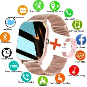 2022 New Smart Watch Women Men Full Touch Dial Call Fitness Tracker IP67 Waterproof Bluetooth Answer Call Smartwatch Woman Box