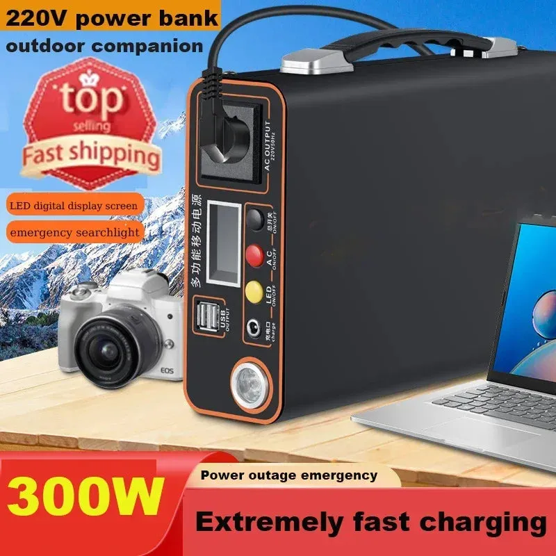 220V Korean Style Power Bank 300W External Power Bank 90Ah Home Outdoor Camping Lifepo4 Power Supply System Notebook Wholesale