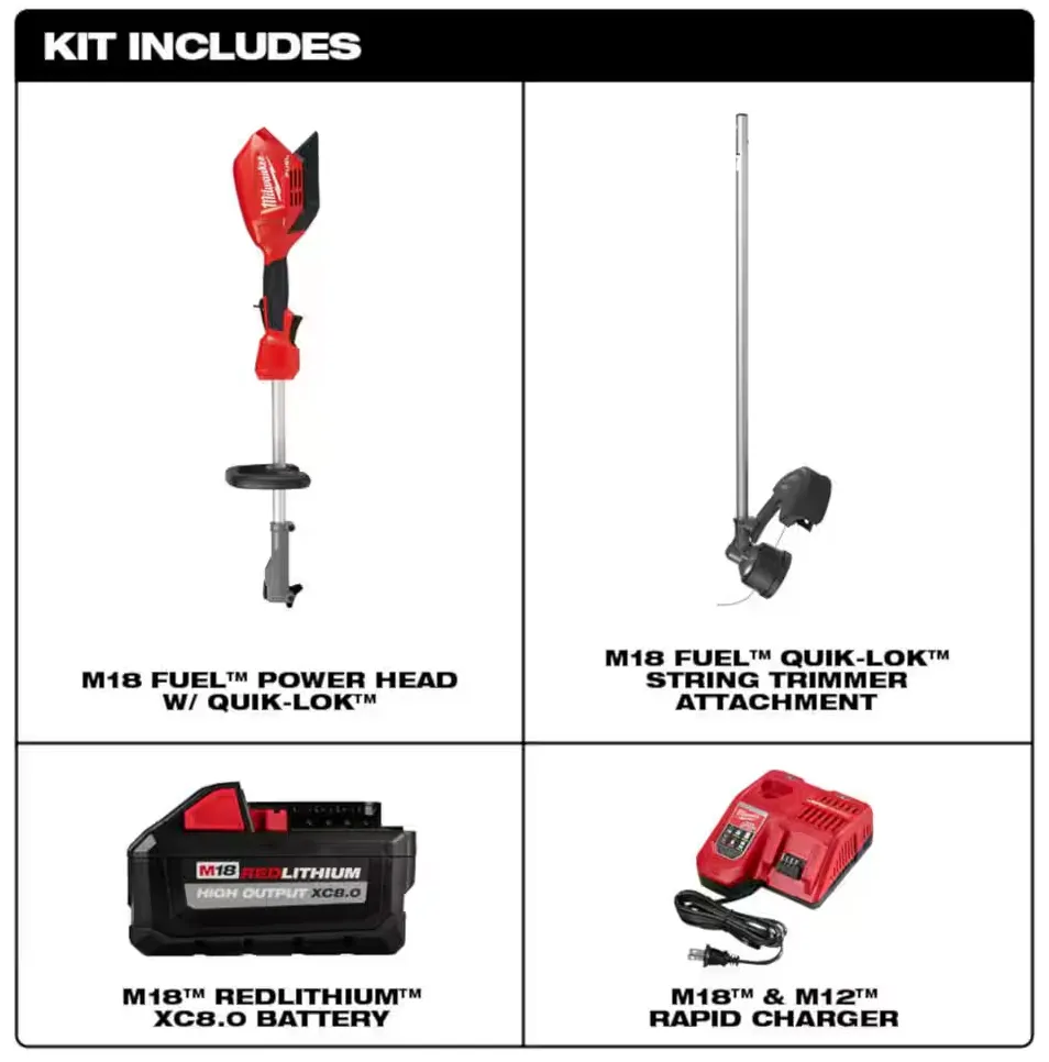 2825-21ST Milwaukee M18 Fuel String Trimmer w/ QUik-LOK Kit