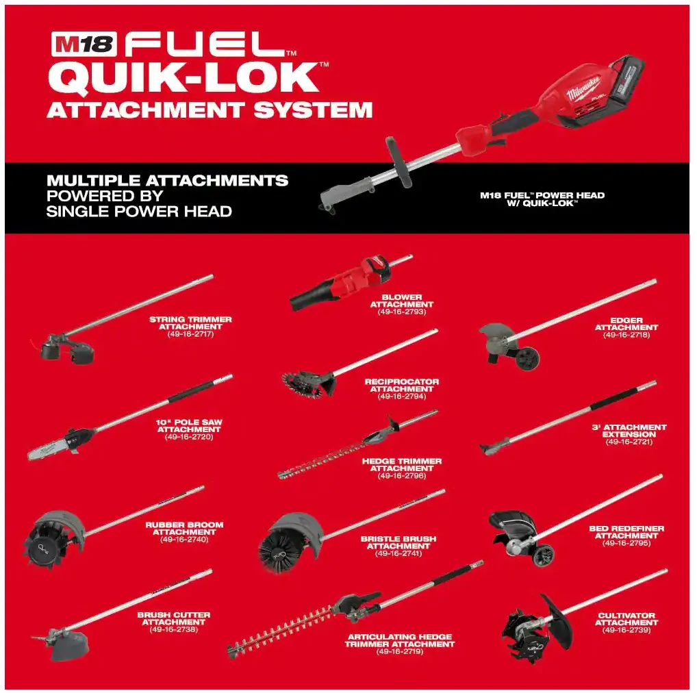 2825-21ST Milwaukee M18 Fuel String Trimmer w/ QUik-LOK Kit