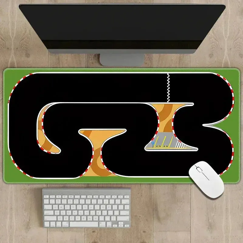 2mm Thick Non-Slip Rubber Mouse Pad 300x700mm with Traffic Simulation Design - Multipurpose Desk Mat