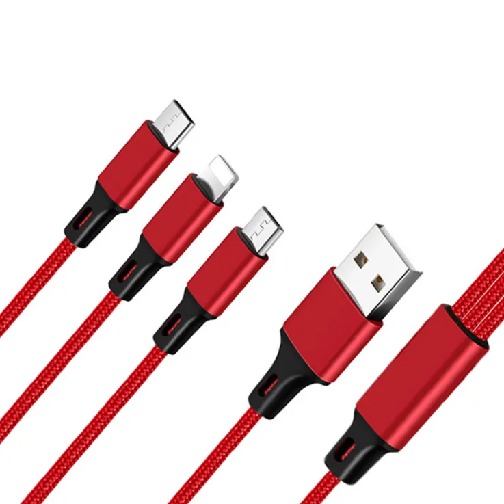 3-in-1 USB Cable 1.2 Metres - Go Anywhere - Charge Anything