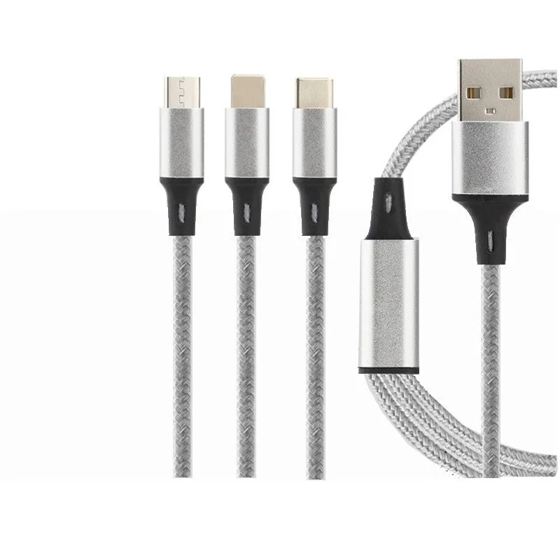 3-in-1 USB Cable 1.2 Metres - Go Anywhere - Charge Anything