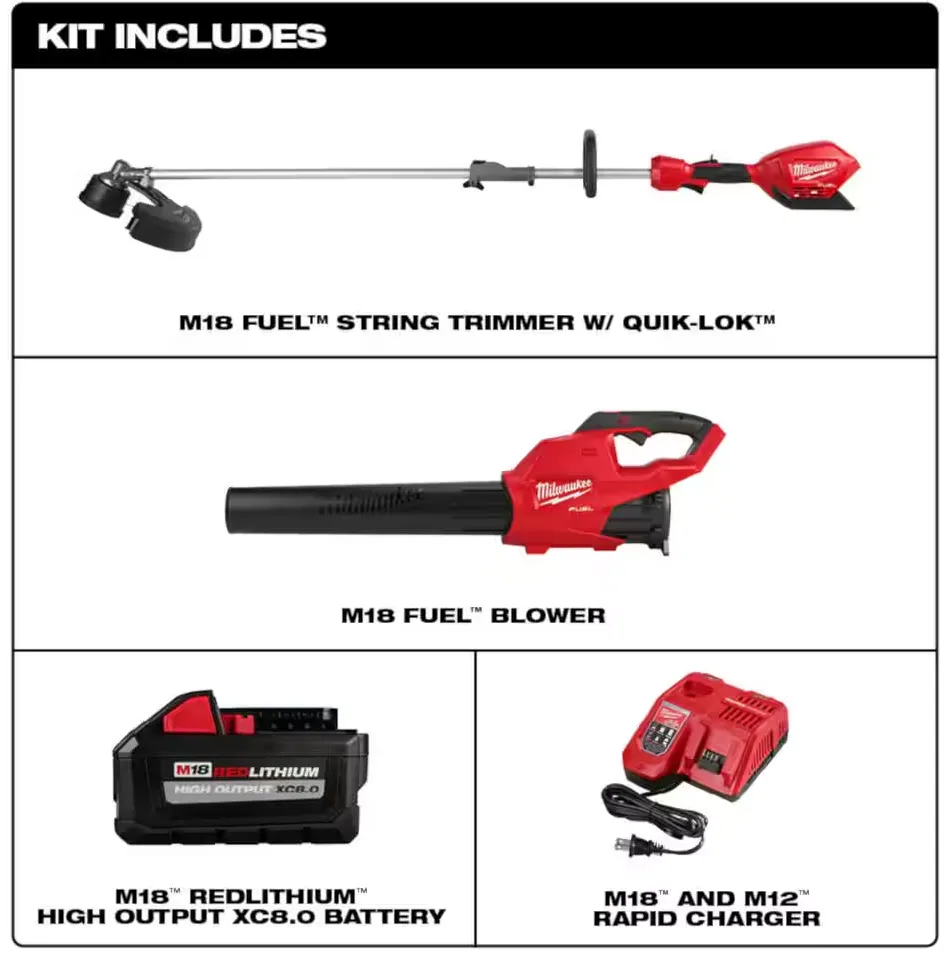 3000-21 Milwaukee M18 Fuel 2 Tool Combo Kit (Trimmer & Blower Combo)