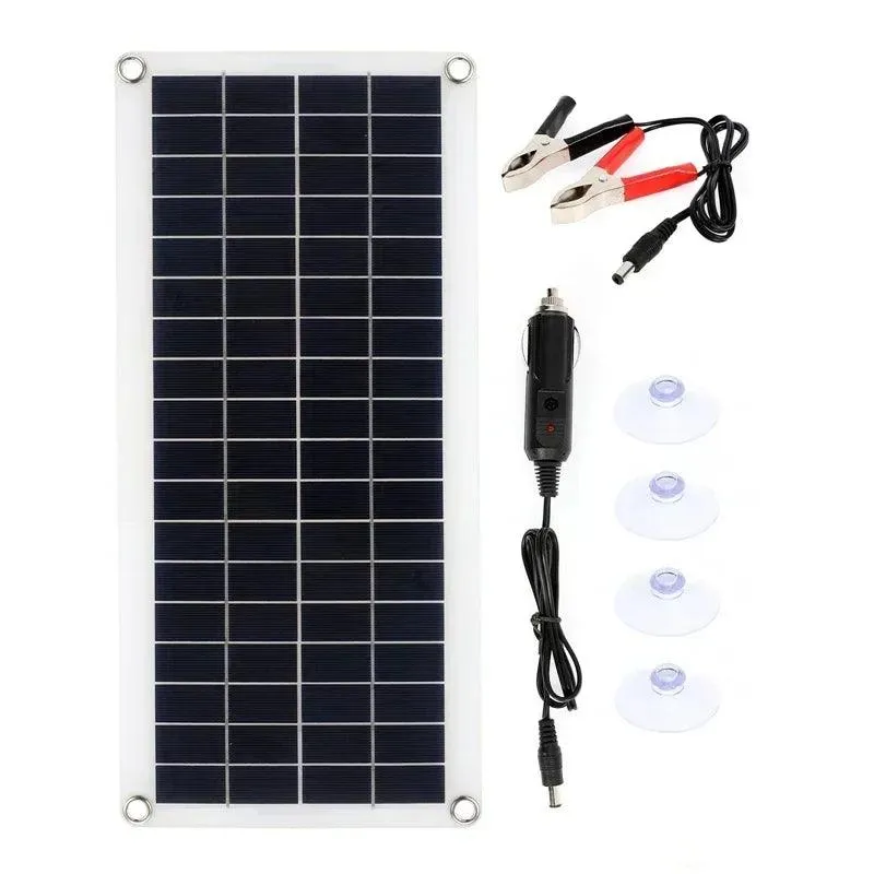 300W Versatile Flexible Solar Panel with Dual USB and 10A-60A Controller for Charging Phones, Cars, Yachts, and RVs