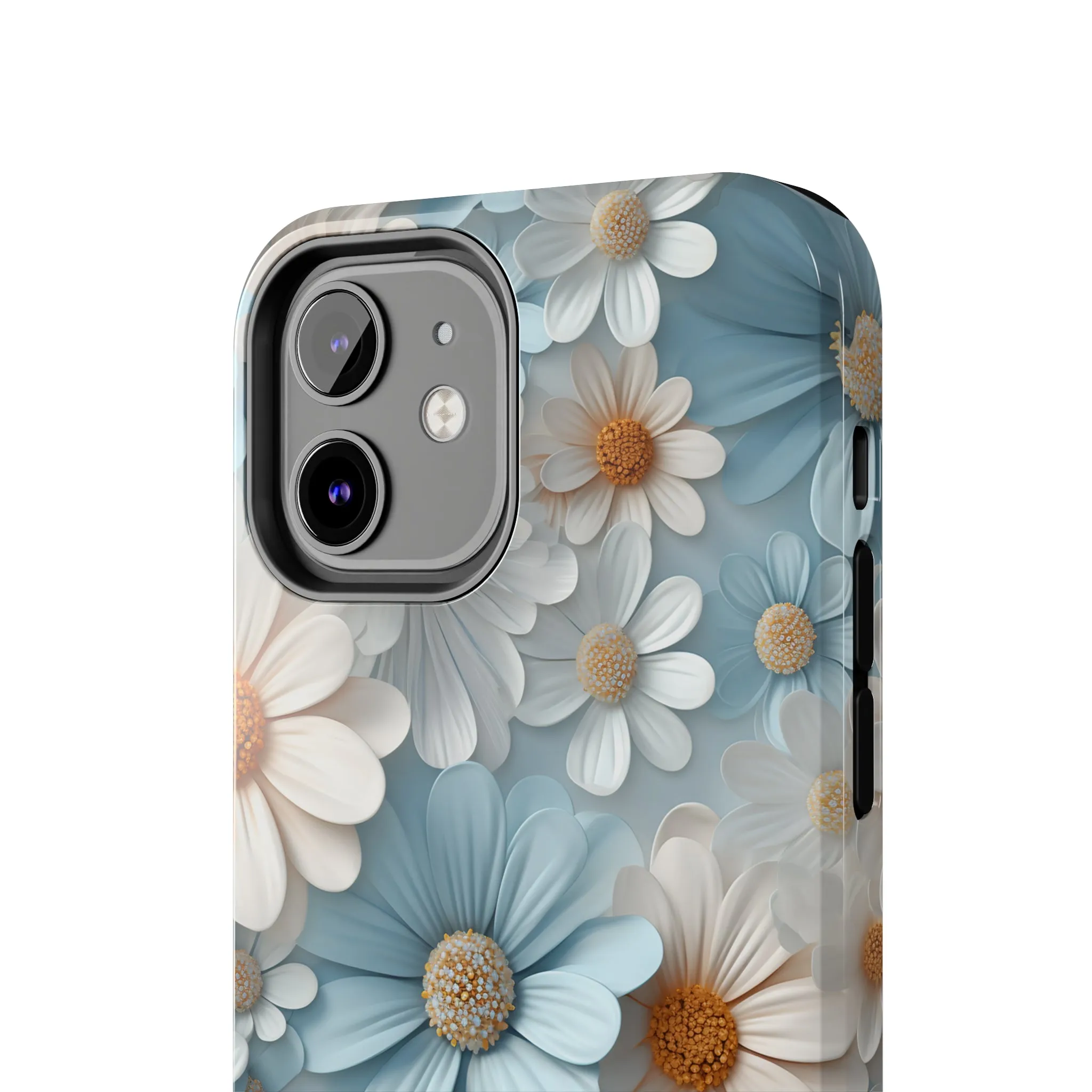 3D Daisy Digital print Design Tough Phone Case compatible with a large variety of iPhone models, Gift, Phone Case