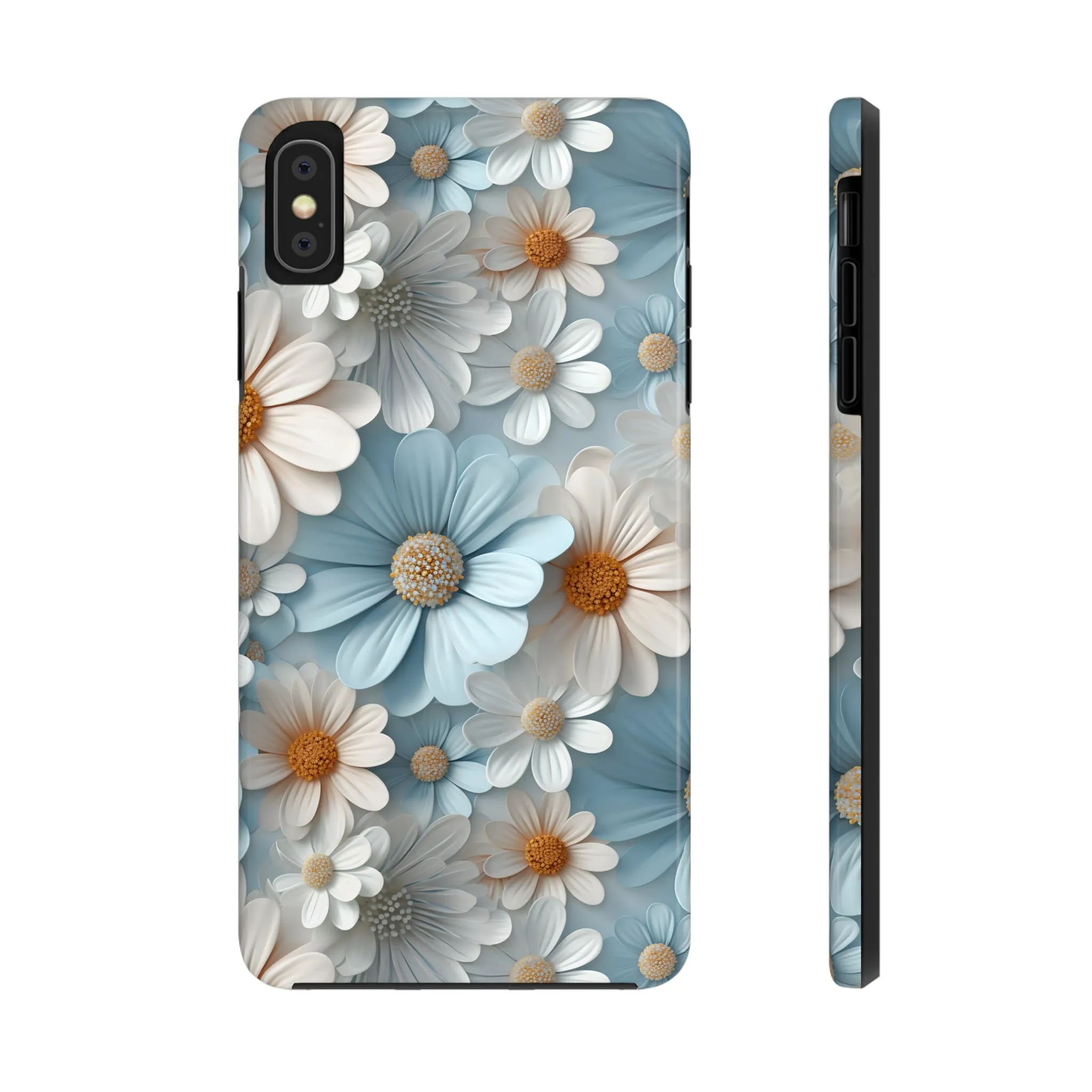 3D Daisy Digital print Design Tough Phone Case compatible with a large variety of iPhone models, Gift, Phone Case