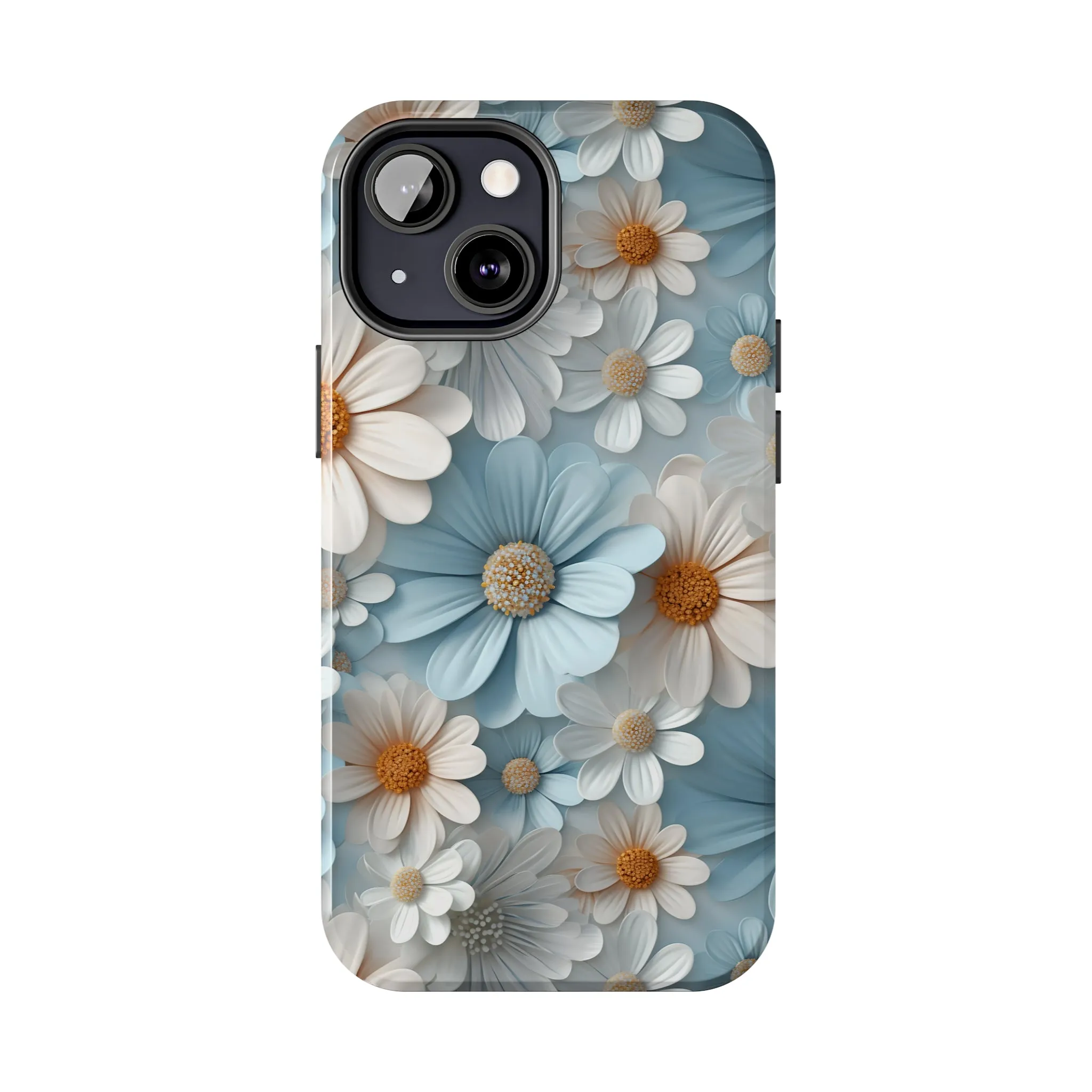 3D Daisy Digital print Design Tough Phone Case compatible with a large variety of iPhone models, Gift, Phone Case