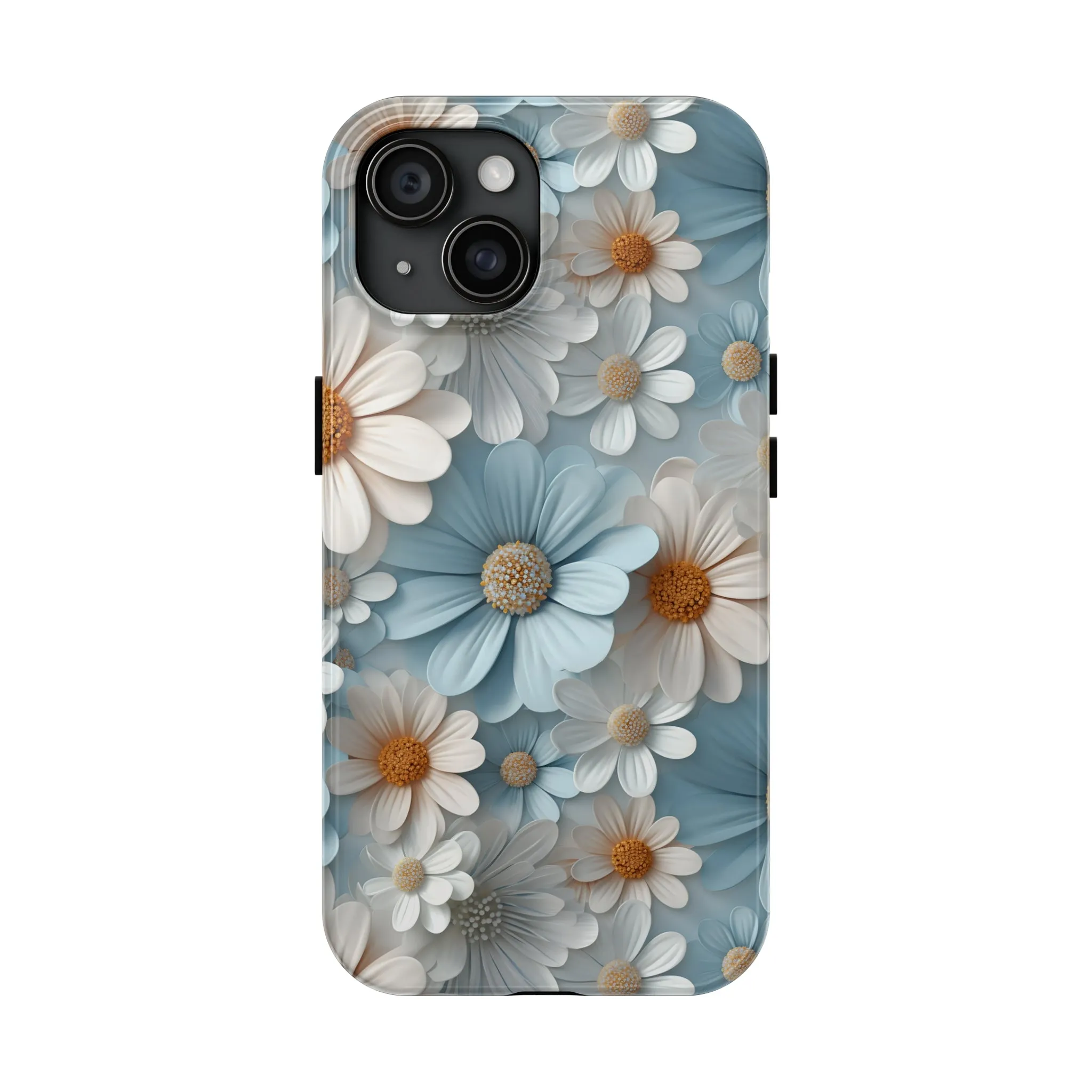 3D Daisy Digital print Design Tough Phone Case compatible with a large variety of iPhone models, Gift, Phone Case