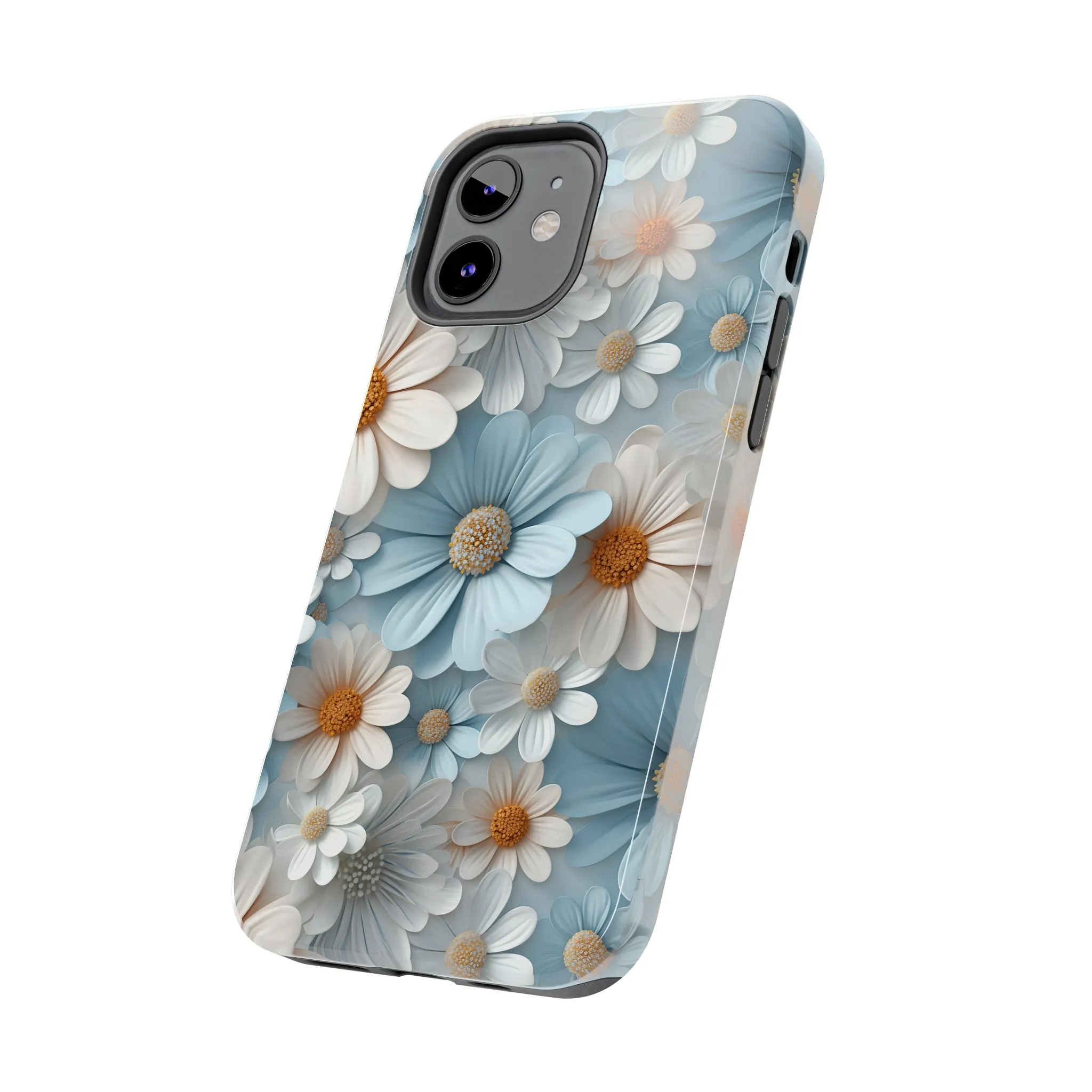 3D Daisy Digital print Design Tough Phone Case compatible with a large variety of iPhone models, Gift, Phone Case