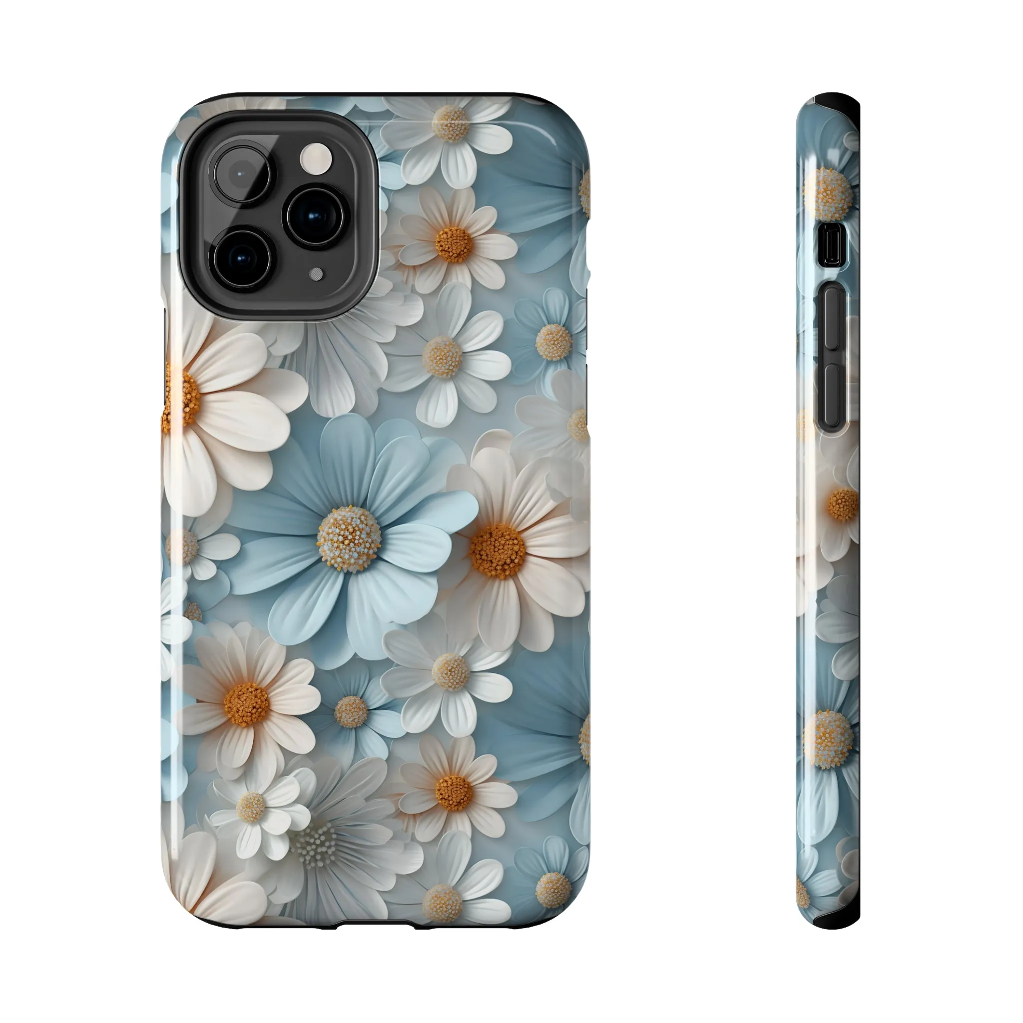 3D Daisy Digital print Design Tough Phone Case compatible with a large variety of iPhone models, Gift, Phone Case