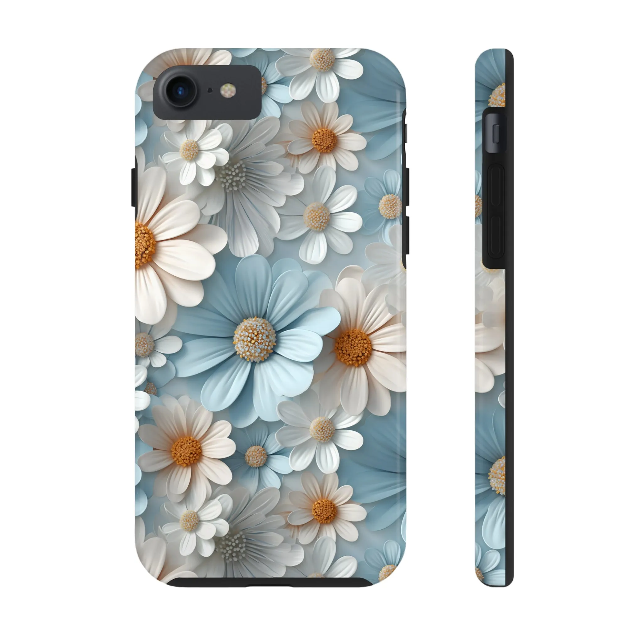 3D Daisy Digital print Design Tough Phone Case compatible with a large variety of iPhone models, Gift, Phone Case