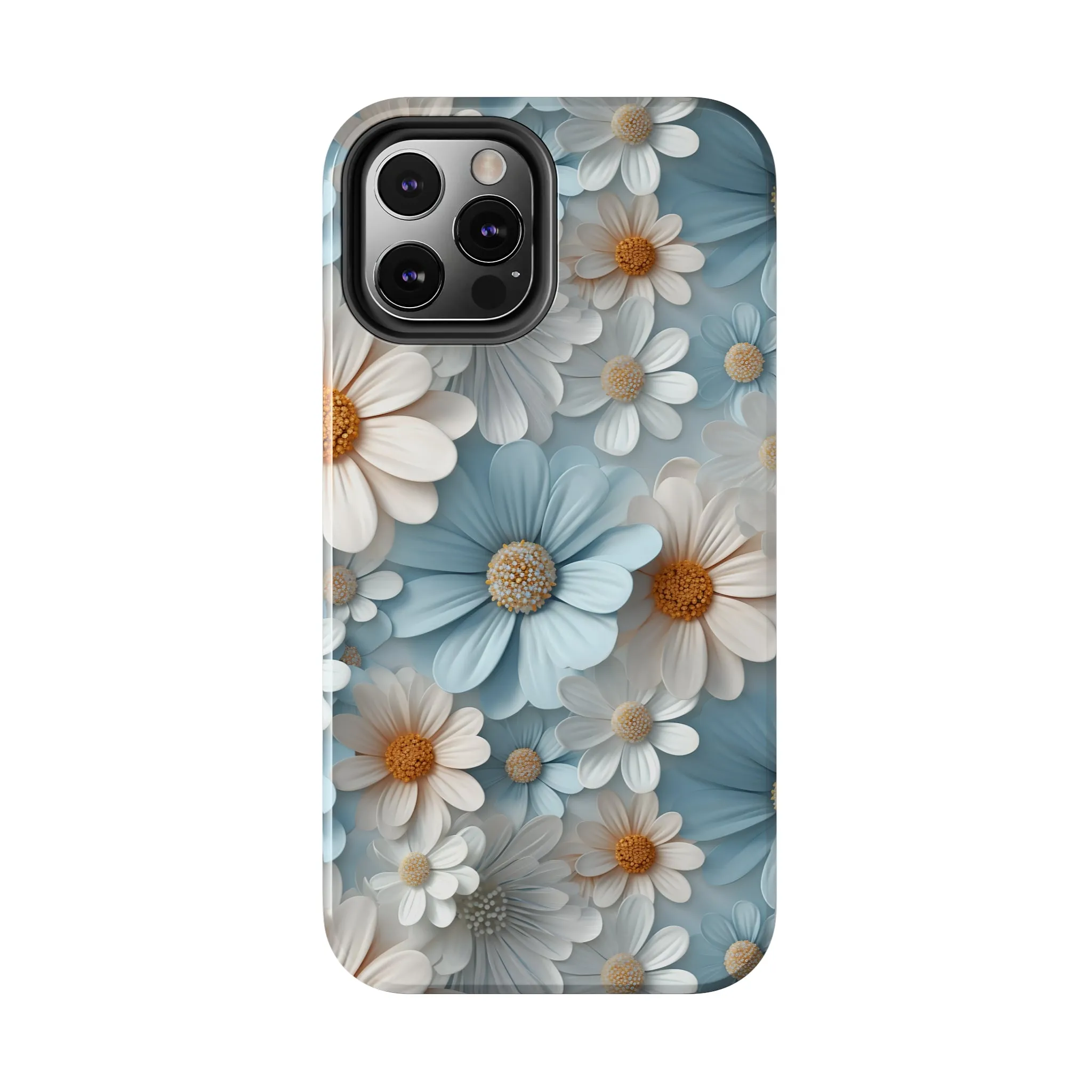 3D Daisy Digital print Design Tough Phone Case compatible with a large variety of iPhone models, Gift, Phone Case