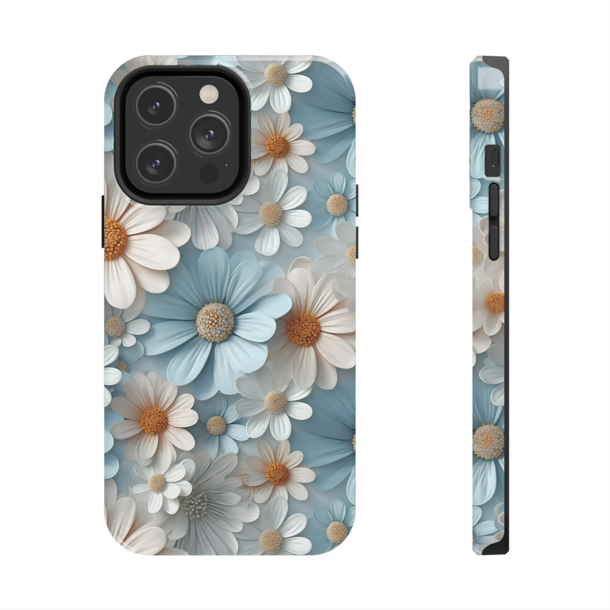 3D Daisy Digital print Design Tough Phone Case compatible with a large variety of iPhone models, Gift, Phone Case