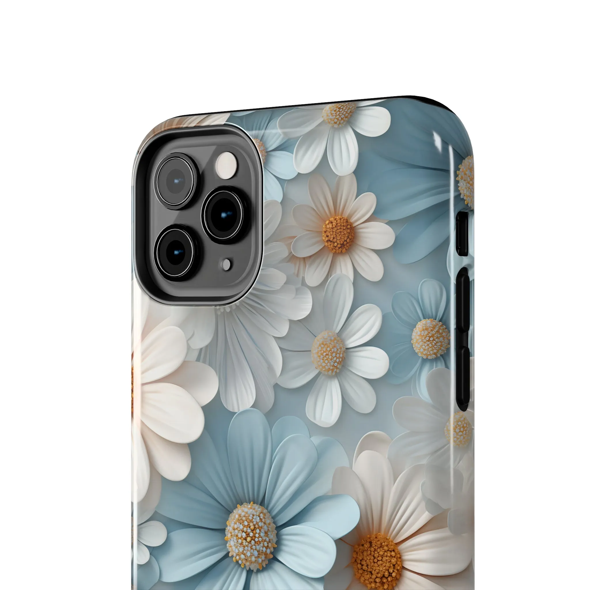 3D Daisy Digital print Design Tough Phone Case compatible with a large variety of iPhone models, Gift, Phone Case