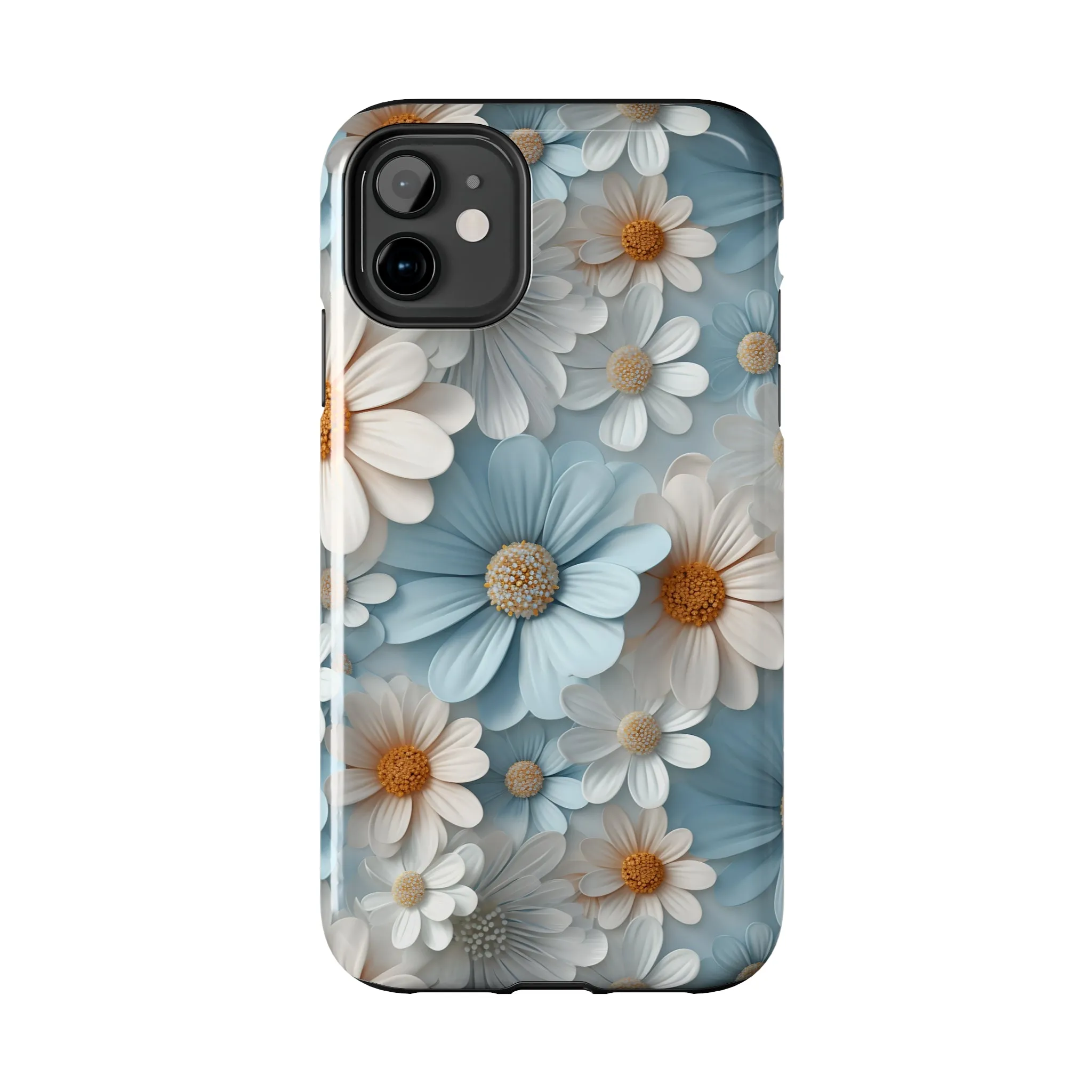 3D Daisy Digital print Design Tough Phone Case compatible with a large variety of iPhone models, Gift, Phone Case