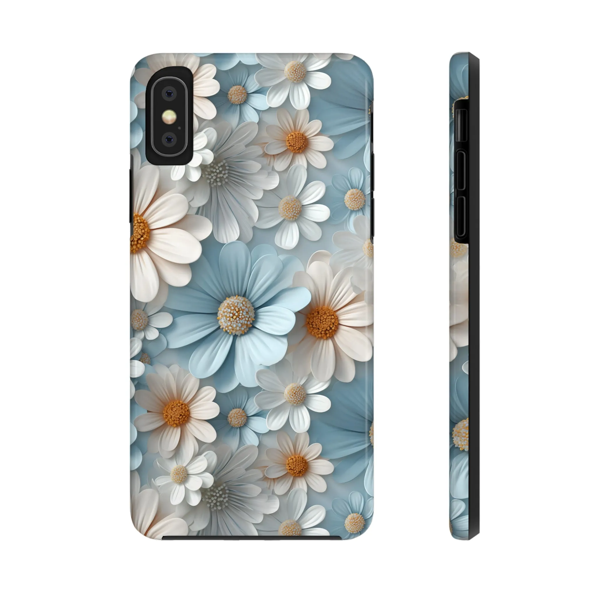 3D Daisy Digital print Design Tough Phone Case compatible with a large variety of iPhone models, Gift, Phone Case