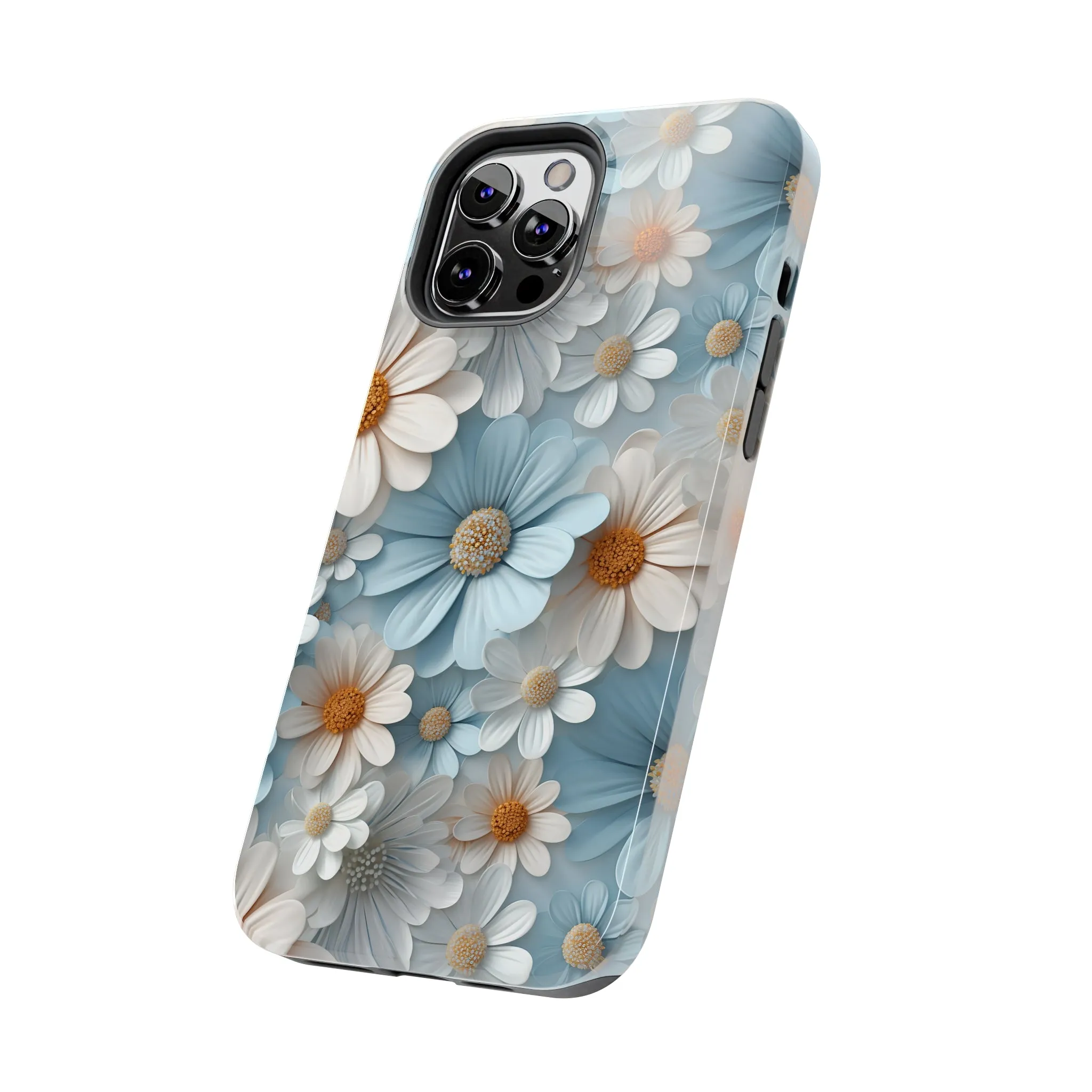 3D Daisy Digital print Design Tough Phone Case compatible with a large variety of iPhone models, Gift, Phone Case