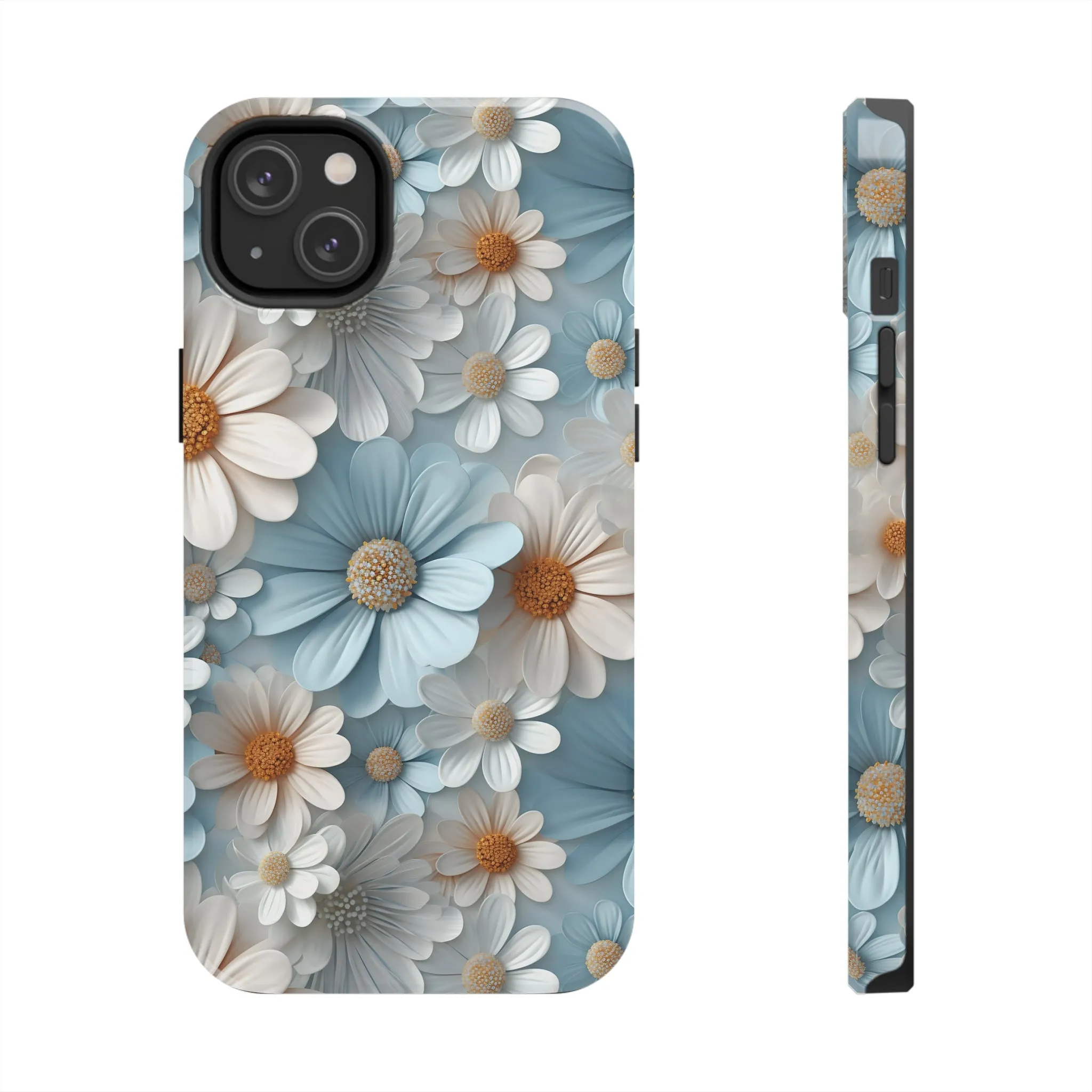 3D Daisy Digital print Design Tough Phone Case compatible with a large variety of iPhone models, Gift, Phone Case