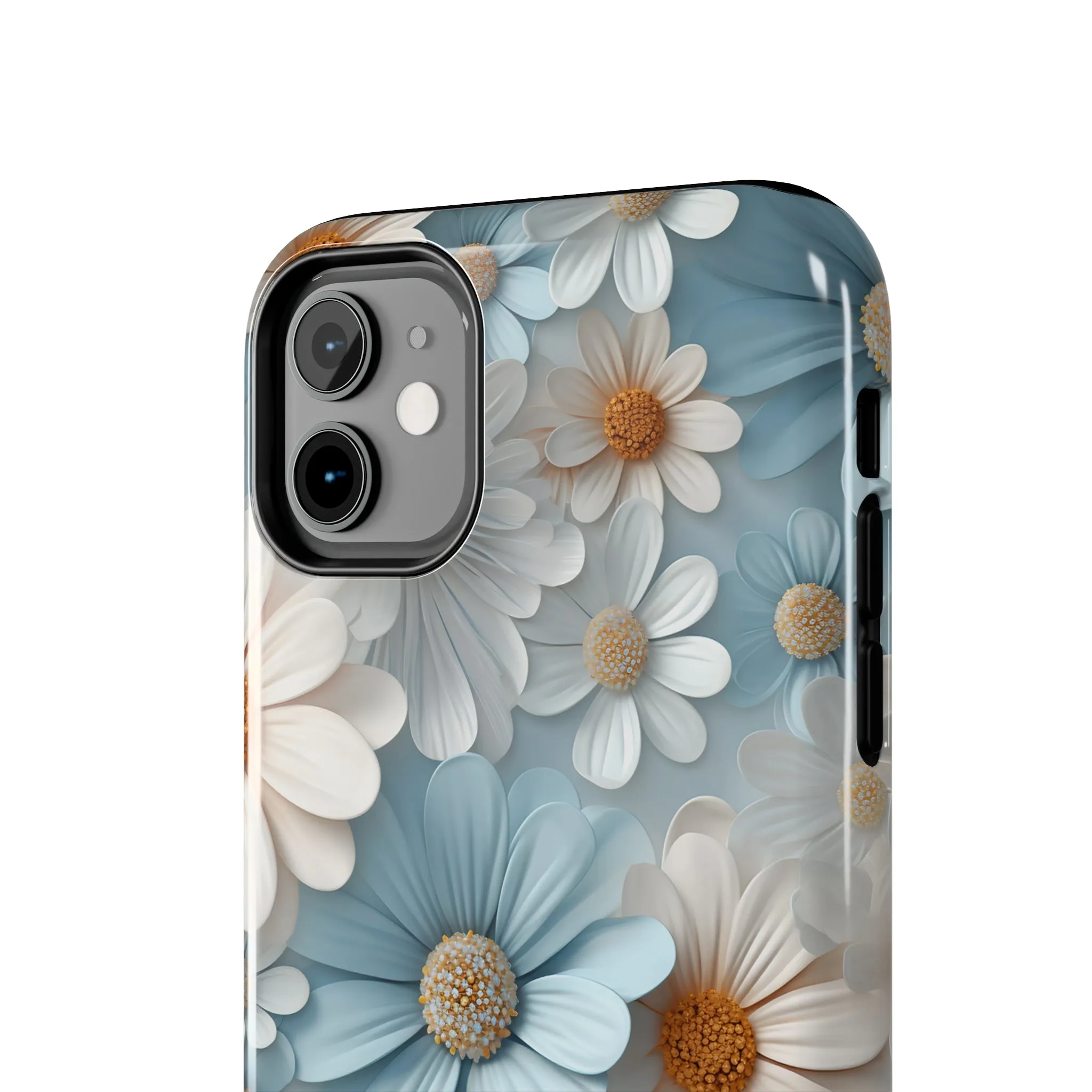 3D Daisy Digital print Design Tough Phone Case compatible with a large variety of iPhone models, Gift, Phone Case