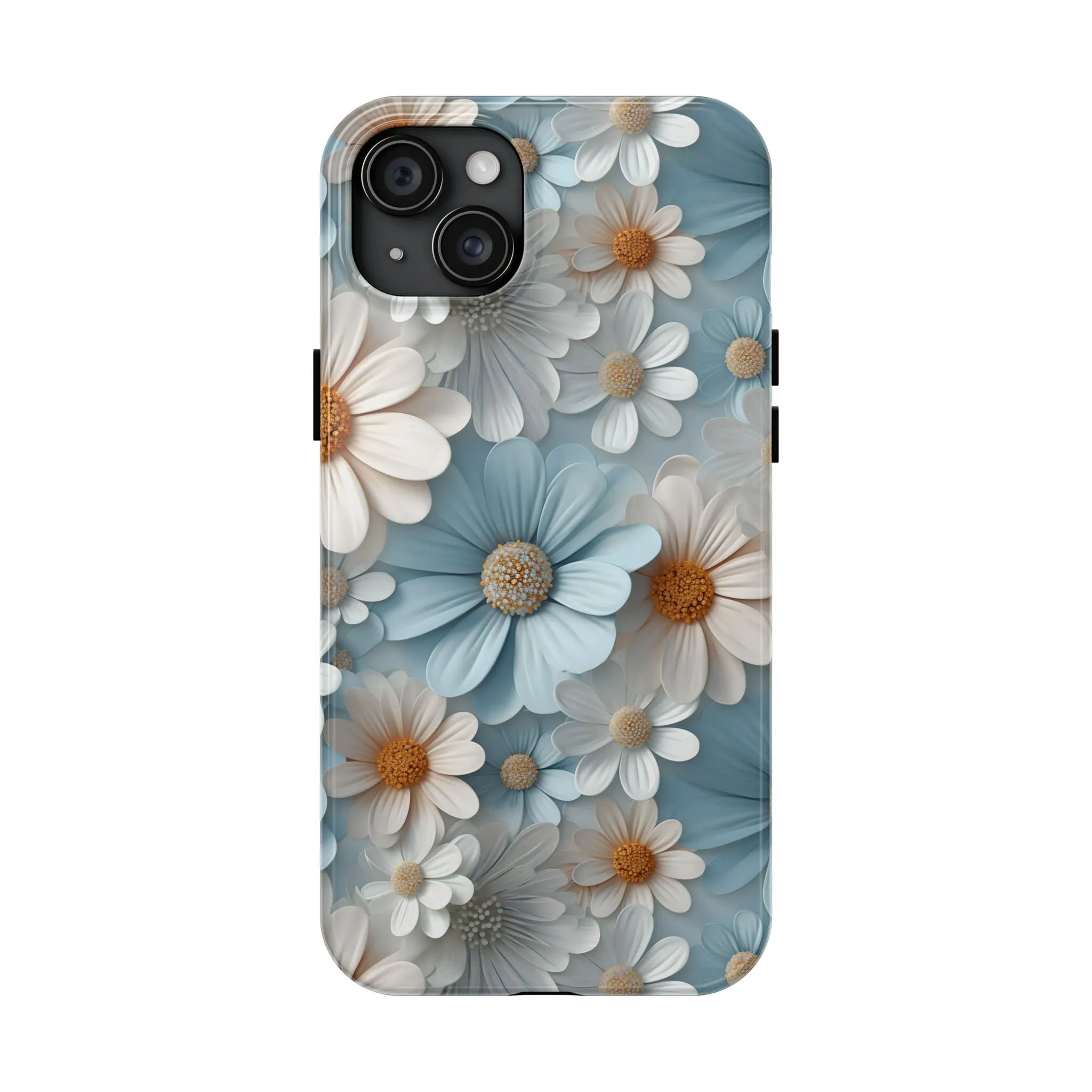 3D Daisy Digital print Design Tough Phone Case compatible with a large variety of iPhone models, Gift, Phone Case