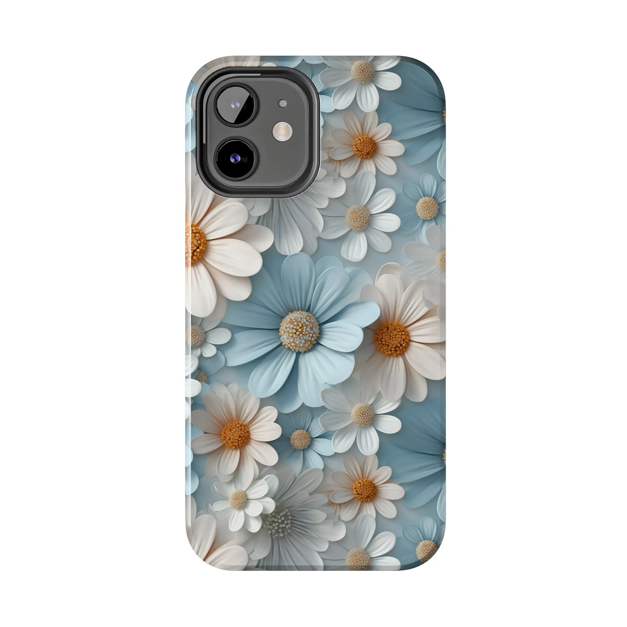 3D Daisy Digital print Design Tough Phone Case compatible with a large variety of iPhone models, Gift, Phone Case