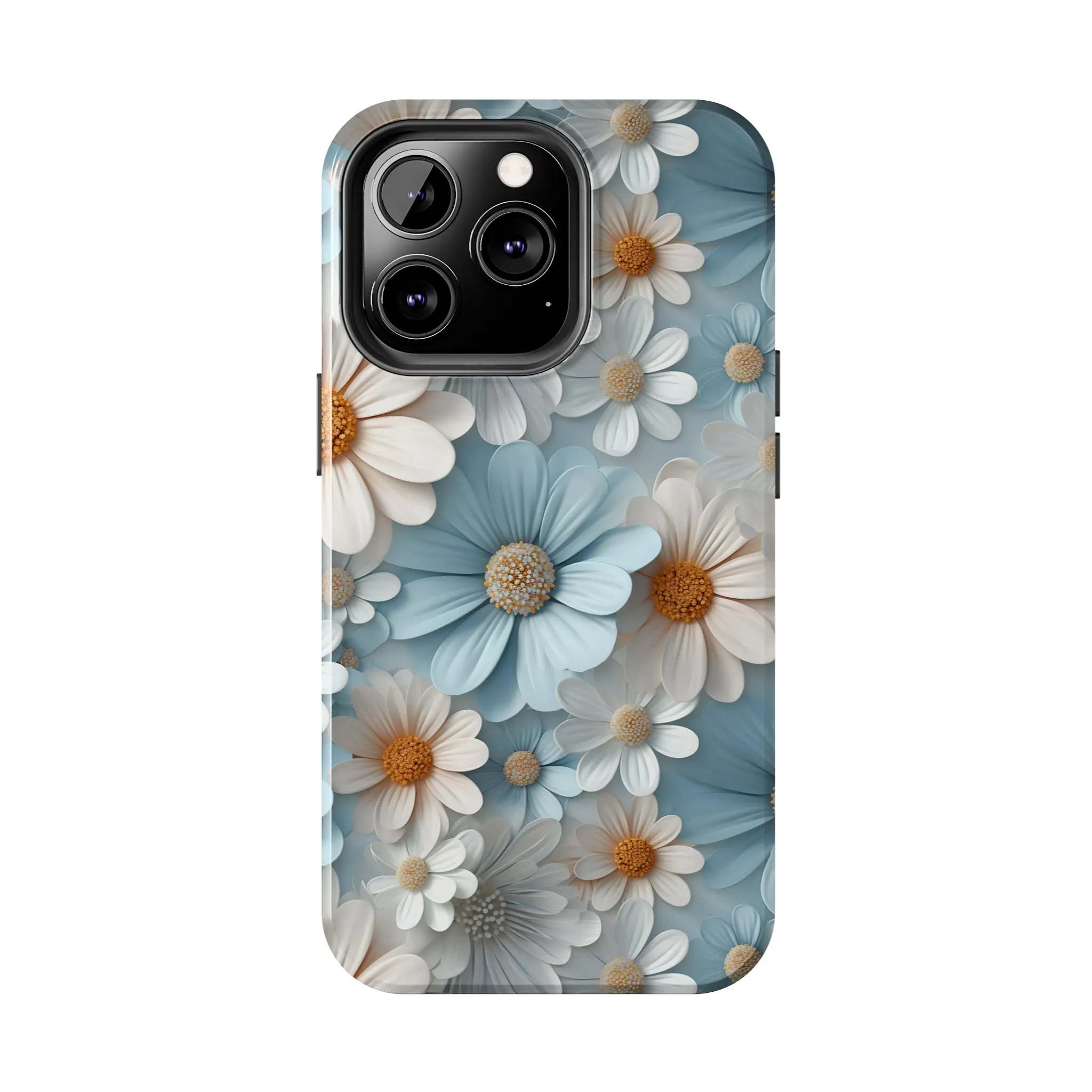 3D Daisy Digital print Design Tough Phone Case compatible with a large variety of iPhone models, Gift, Phone Case