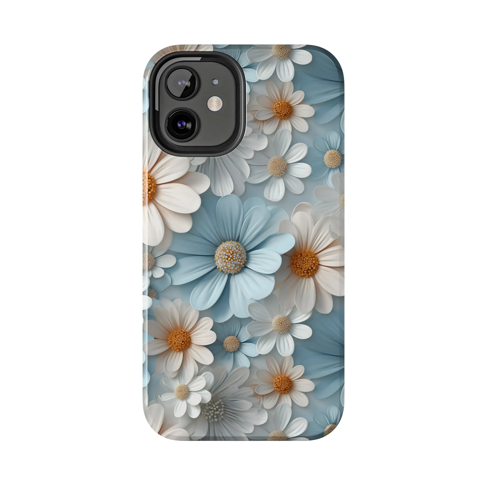 3D Daisy Digital print Design Tough Phone Case compatible with a large variety of iPhone models, Gift, Phone Case