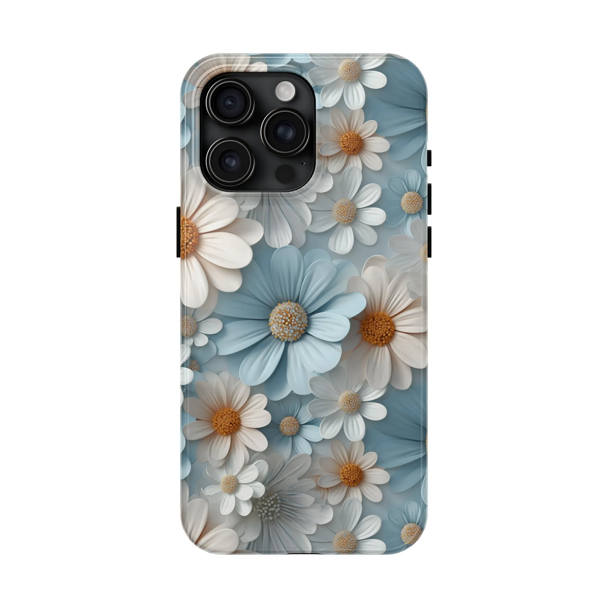 3D Daisy Digital print Design Tough Phone Case compatible with a large variety of iPhone models, Gift, Phone Case