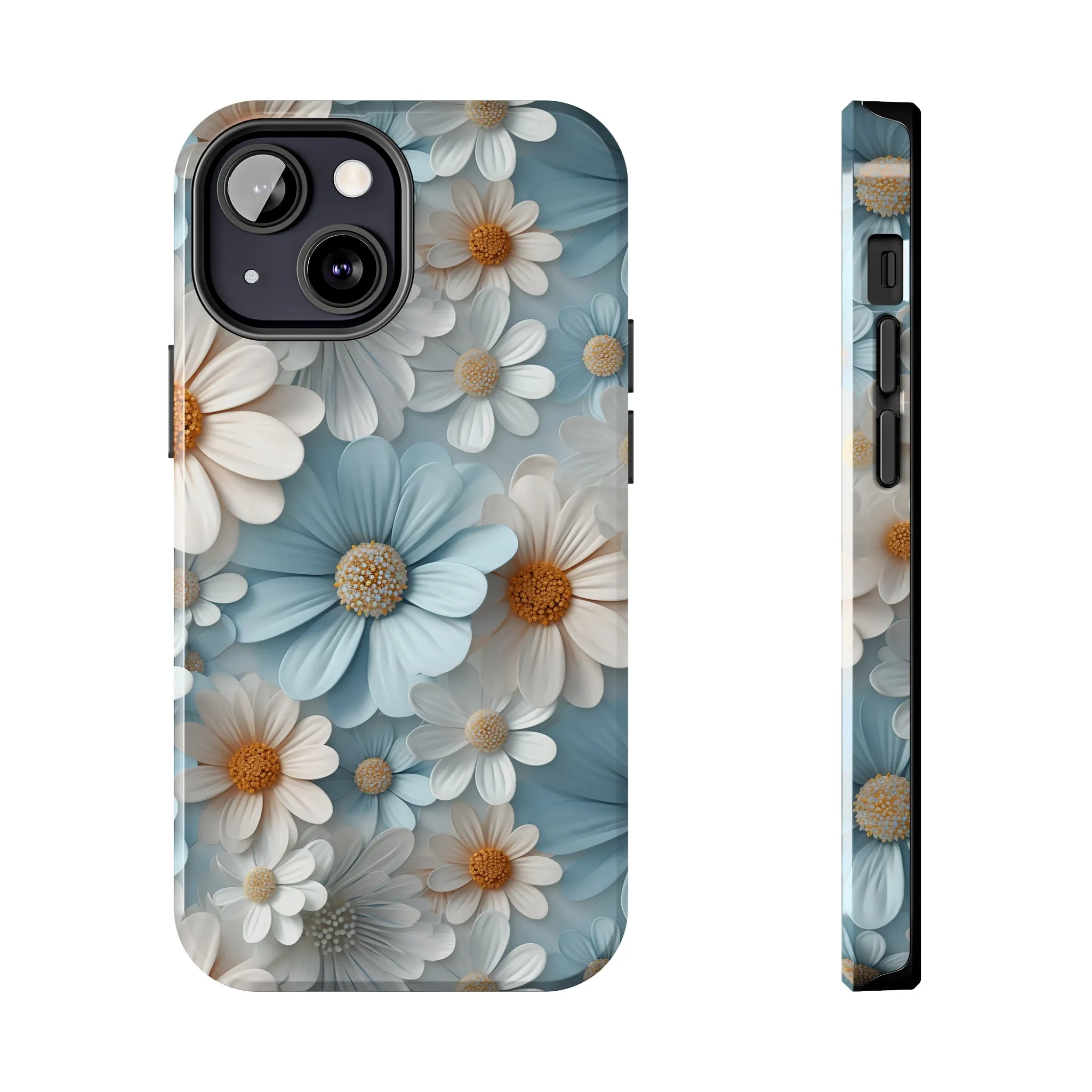 3D Daisy Digital print Design Tough Phone Case compatible with a large variety of iPhone models, Gift, Phone Case