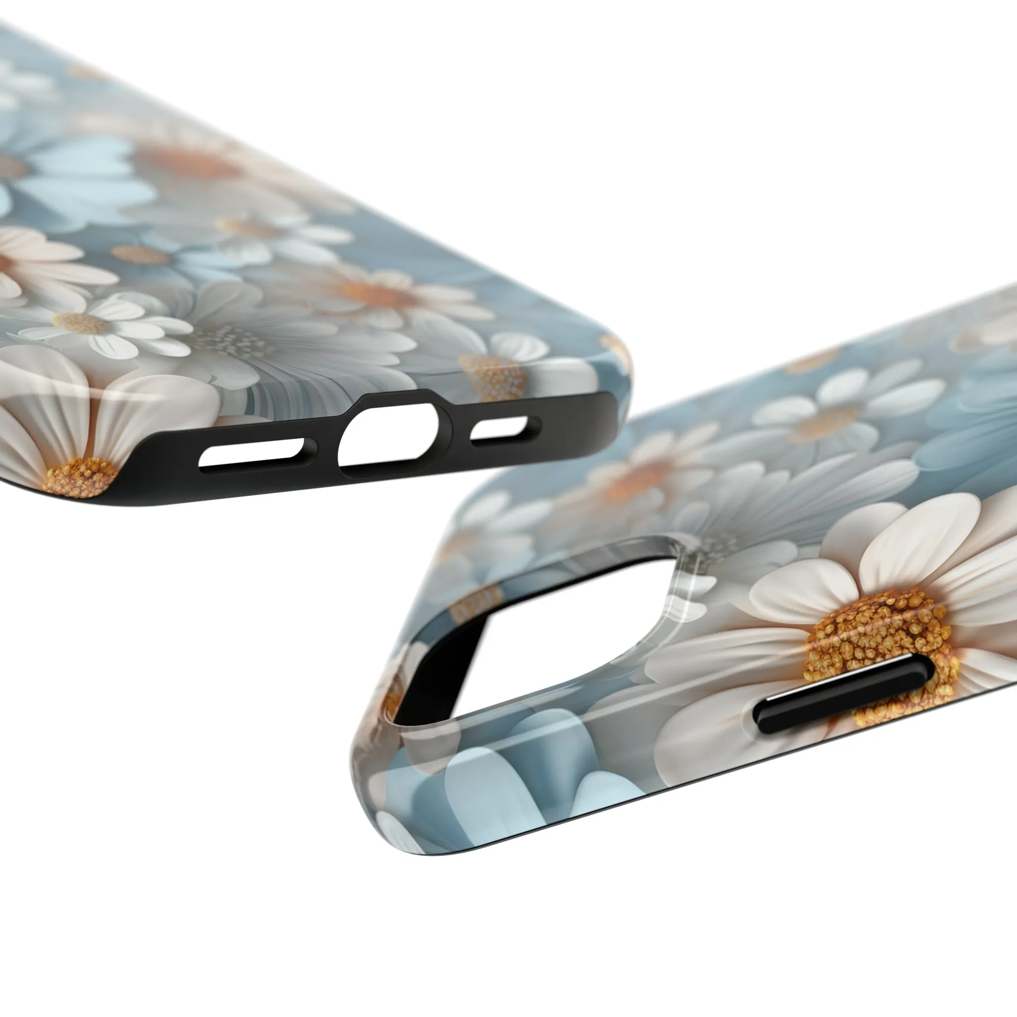 3D Daisy Digital print Design Tough Phone Case compatible with a large variety of iPhone models, Gift, Phone Case