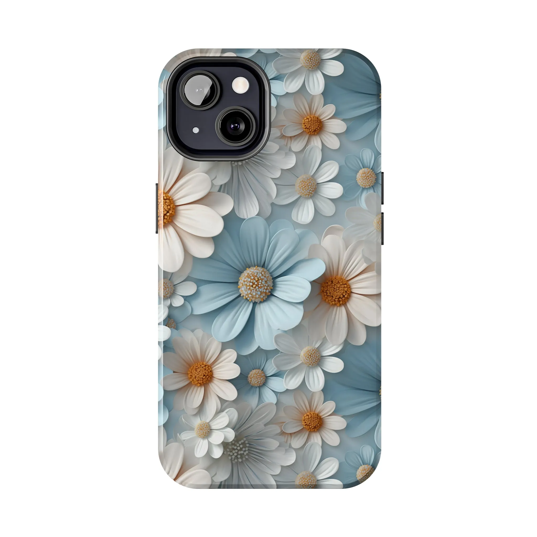 3D Daisy Digital print Design Tough Phone Case compatible with a large variety of iPhone models, Gift, Phone Case