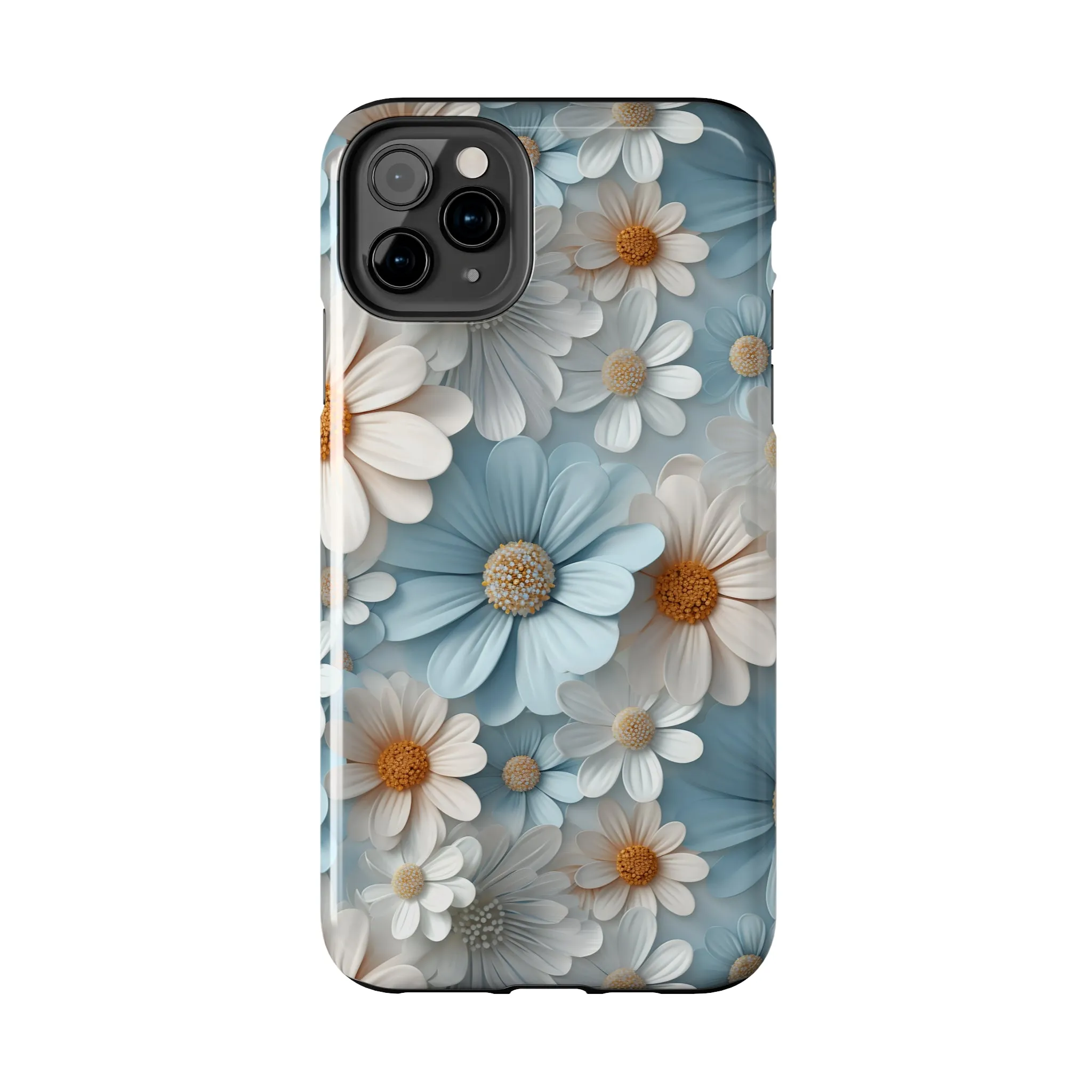 3D Daisy Digital print Design Tough Phone Case compatible with a large variety of iPhone models, Gift, Phone Case