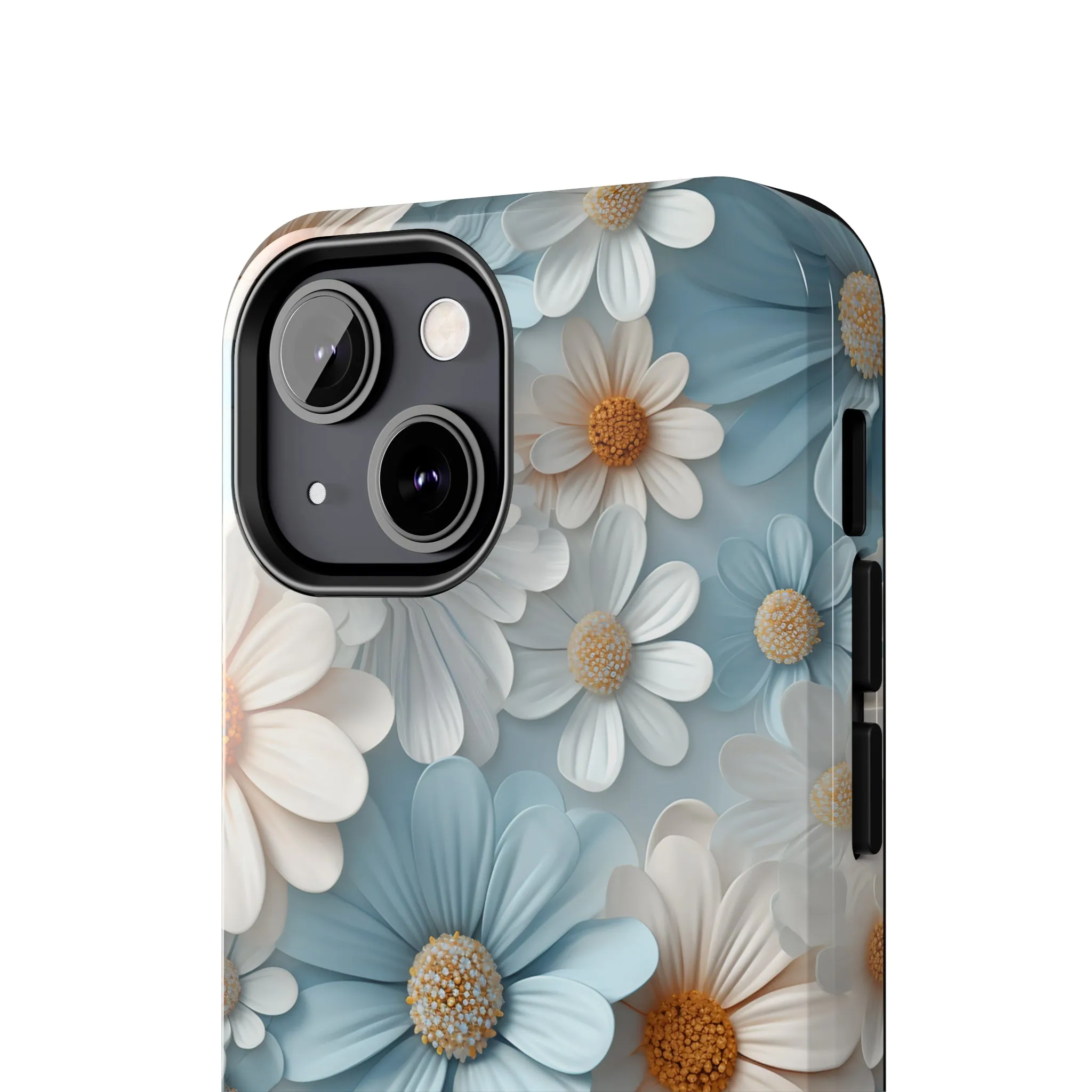 3D Daisy Digital print Design Tough Phone Case compatible with a large variety of iPhone models, Gift, Phone Case